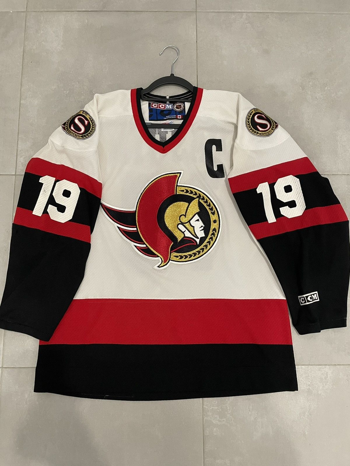 CCM retro jersey Ottawa Senators nhl Yashin