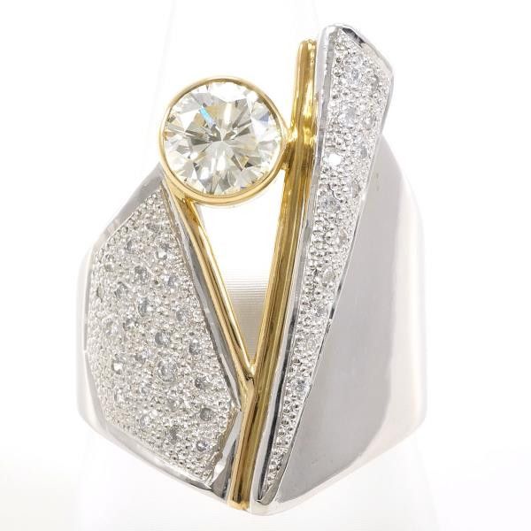 Other Platinum K18YG Ring Yellow Diamond 1.24 SI2 Metal Ring Rings