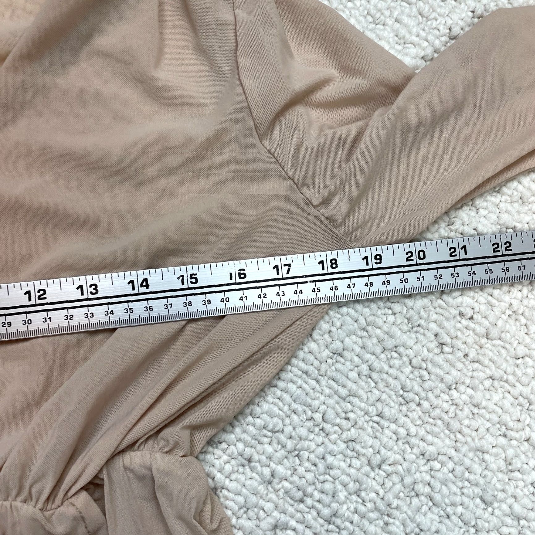 Boohoo Boohoo Maxi Dress Womens 10 Beige Tan V Neck Elastic Waist Long Sleeve Dress Beige Maxi 10 Womens V-Neck Long Sleeve Casual Party/Cocktail Size L / US 10 / IT 46 - 3 Thumbnail