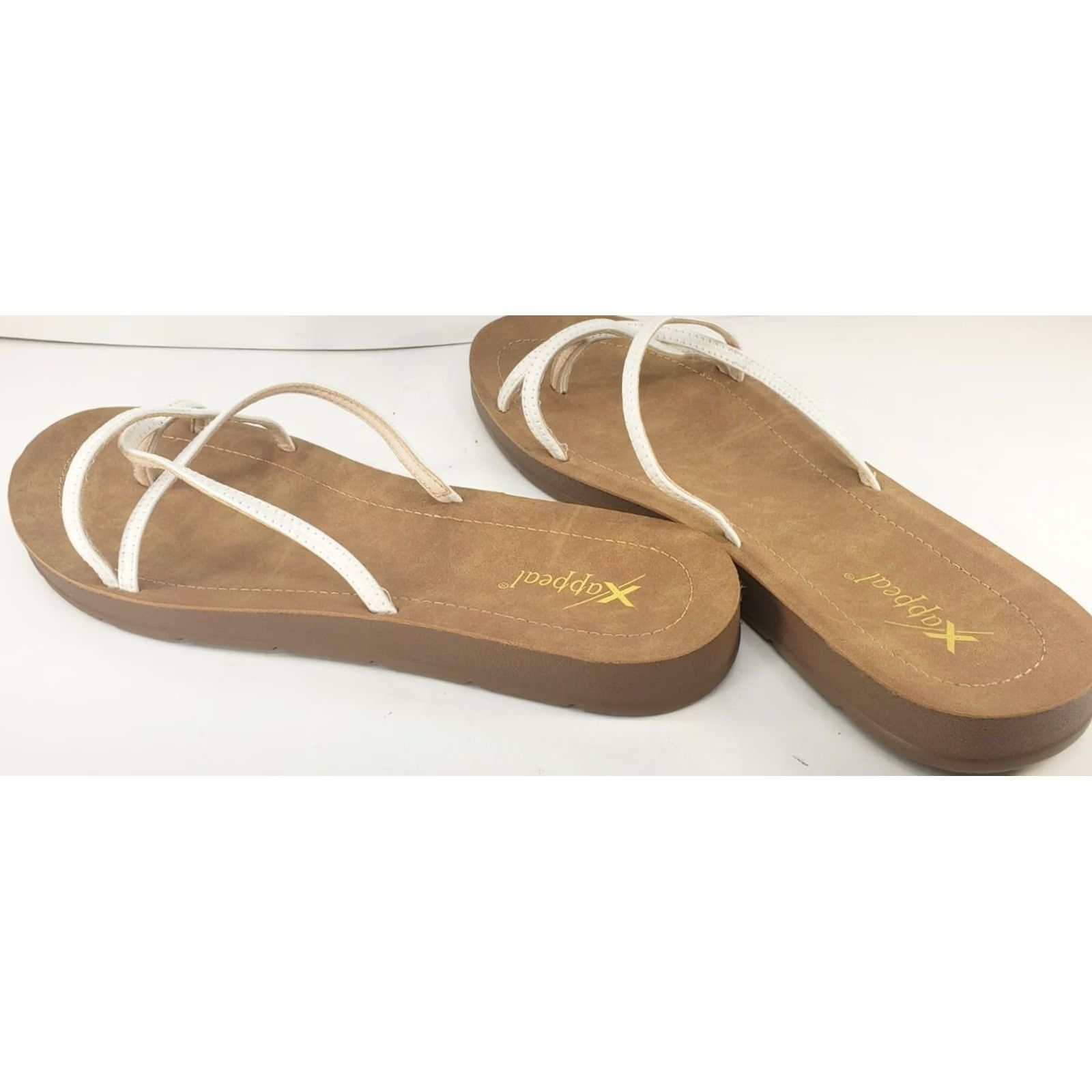 Vintage XAPPEAL Jenni Women's Flip Flop Sandal White Size 11 Slips On Straps Sandal Fashion Casual Shoes Womens Size US 10 / IT 40 - 5 Thumbnail
