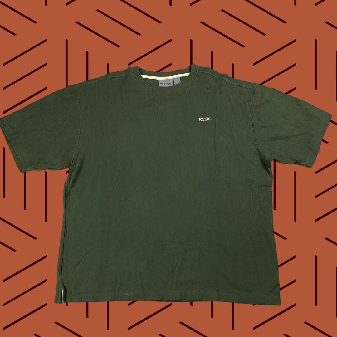 Reebok VINTAGE Reebok Athletic Jersey T-Shirt Men’s Short Sleeve 100% Cotton Solid Dark Green L 2000s Sports Size US L / EU 52-54 / 3 - 1 Thumbnail