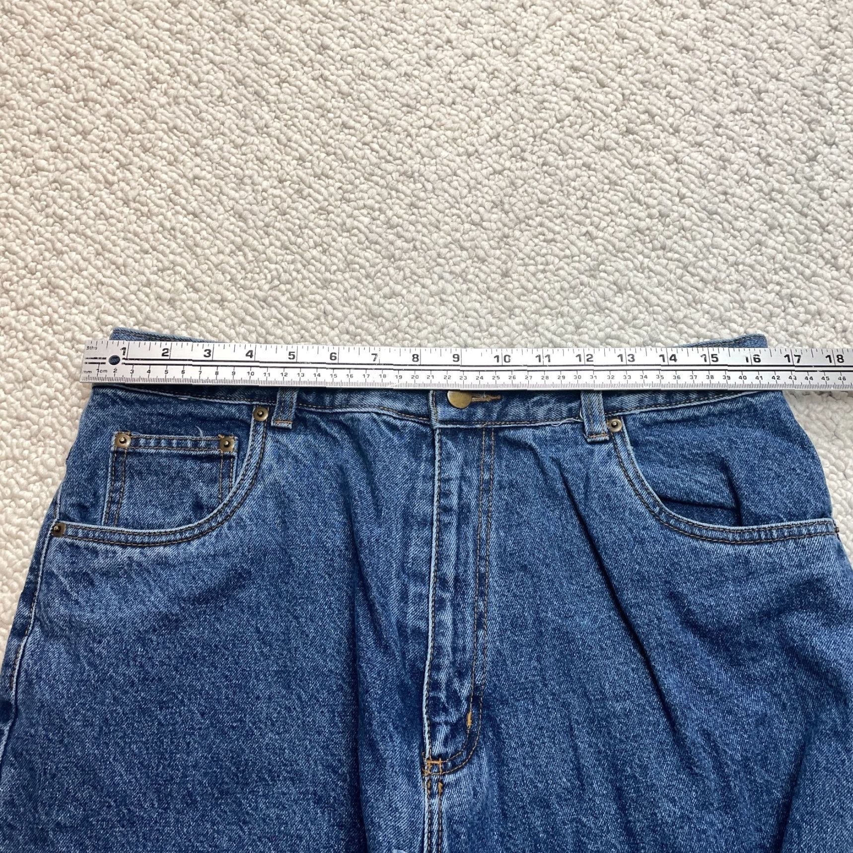 Vintage Burry Lane Jeans Womens 14 Blue Denim Dark Wash Straight Mom High Rise 33x30 Size 36" / US 14 / IT 50 - 5 Thumbnail
