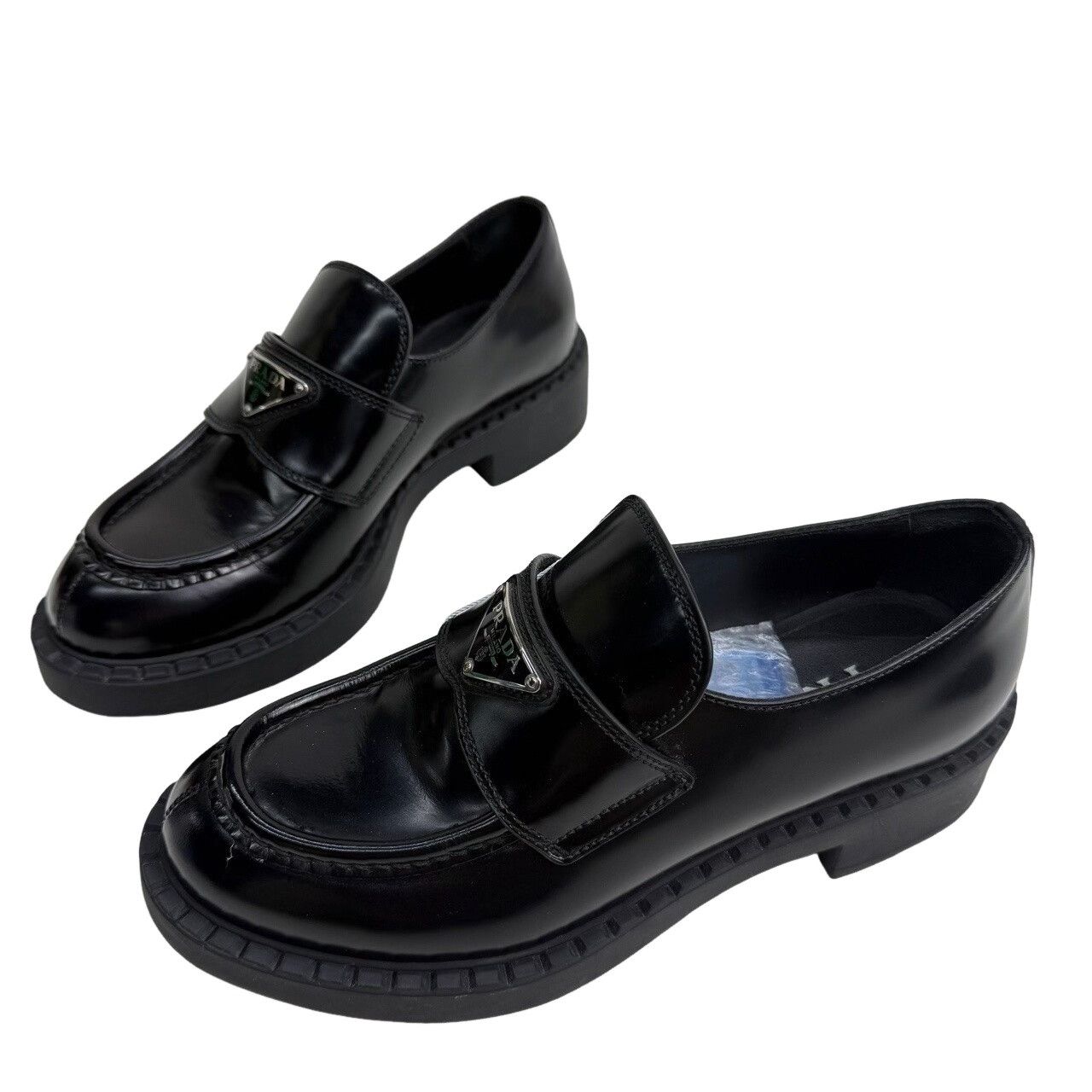 Prada Prada Triangle Logo Loafers Size 36.5 Size US 6.5 / IT 36.5 - 1 Thumbnail