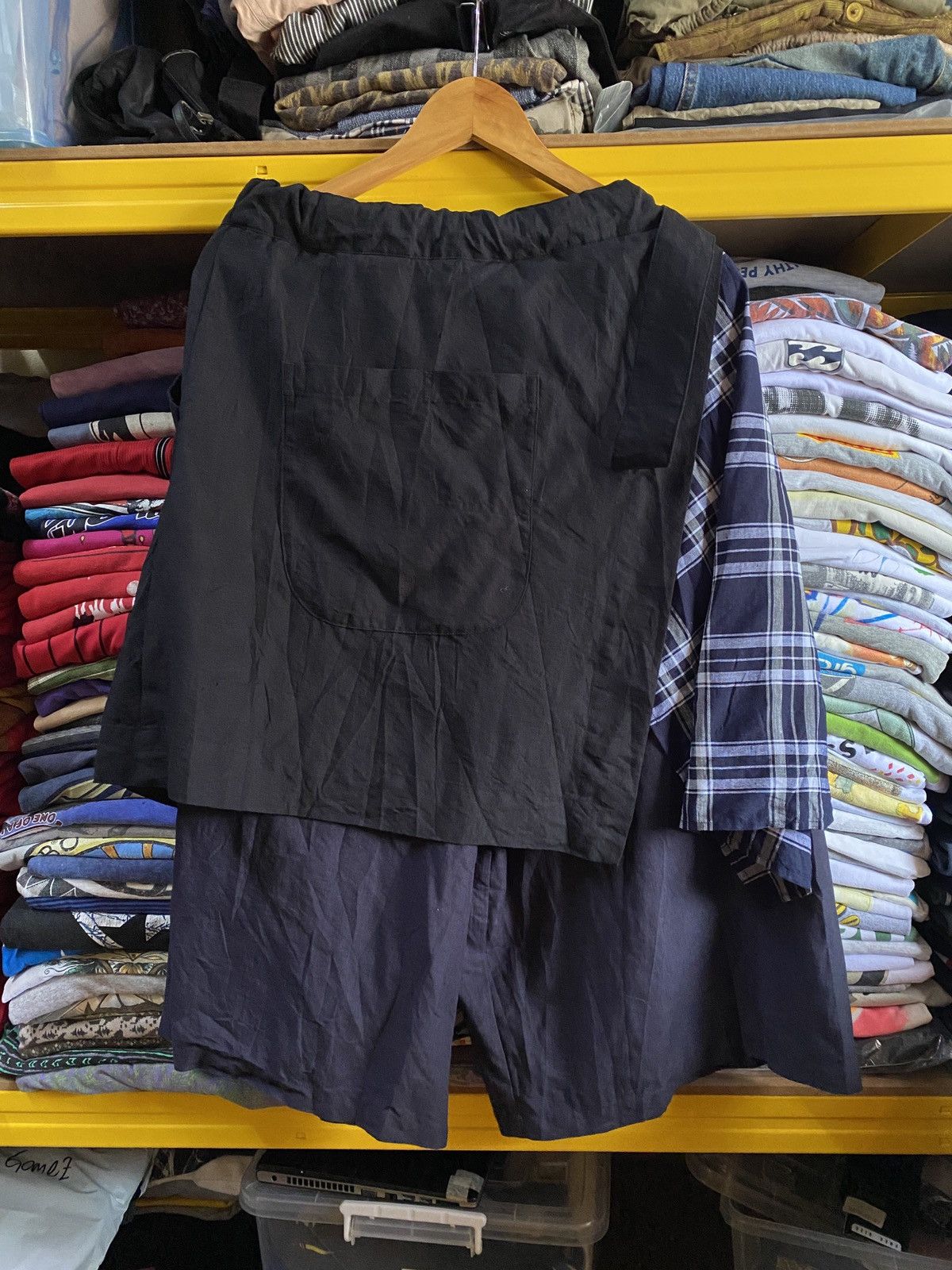 Designer × Frapbois × Japanese Brand Frapbois Japanese cyberpunk Double Layer Cropped Wrap Pants Size US 30 / EU 46 - 2 Thumbnail