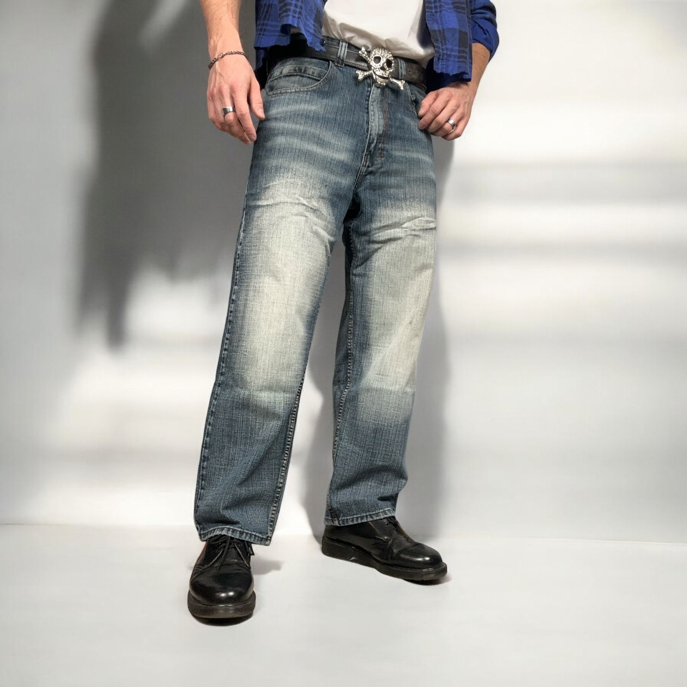 Japanese Brand × Vintage Vintage y2k Baggy Washed Japanese Denim Pants Jeans Mudwash Size US 36 / EU 52 - 5 Thumbnail