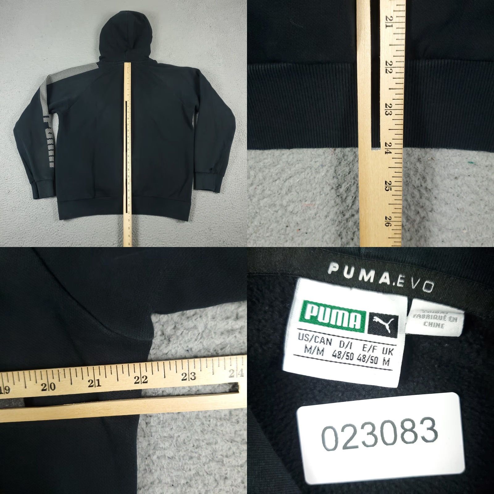 Puma PUMA Hoodie Mens Medium Black Pullover Sweatshirt Logo Fleece Long Sleeve Modern Sports Size US M / EU 48-50 / 2 - 8 Thumbnail