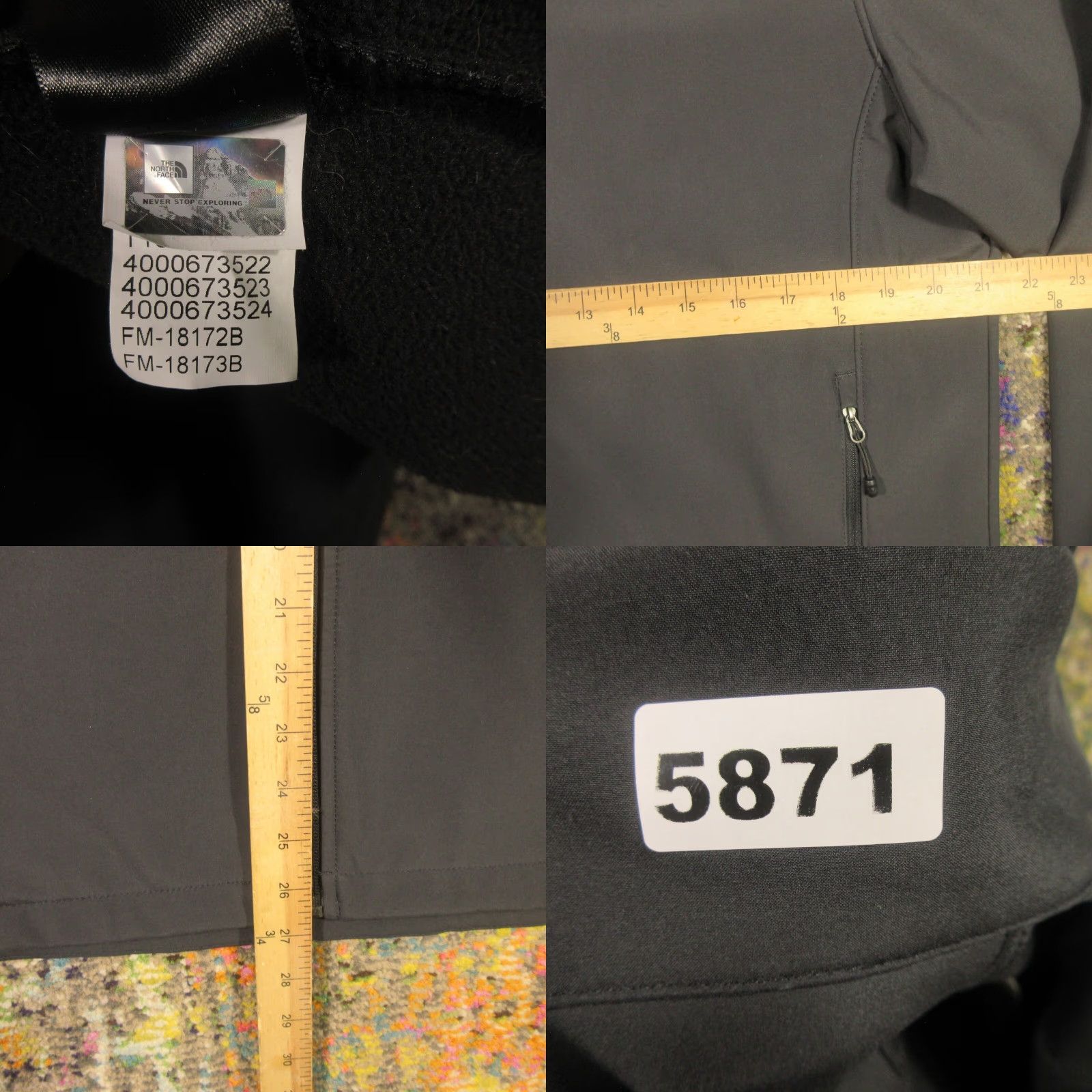 The North Face The North Face Windwall Softshell Jacket Men's M Gray Embroidered Wind-Resistant Full Zip Pockets Jacket Size US M / EU 48-50 / 2 - 9 Thumbnail