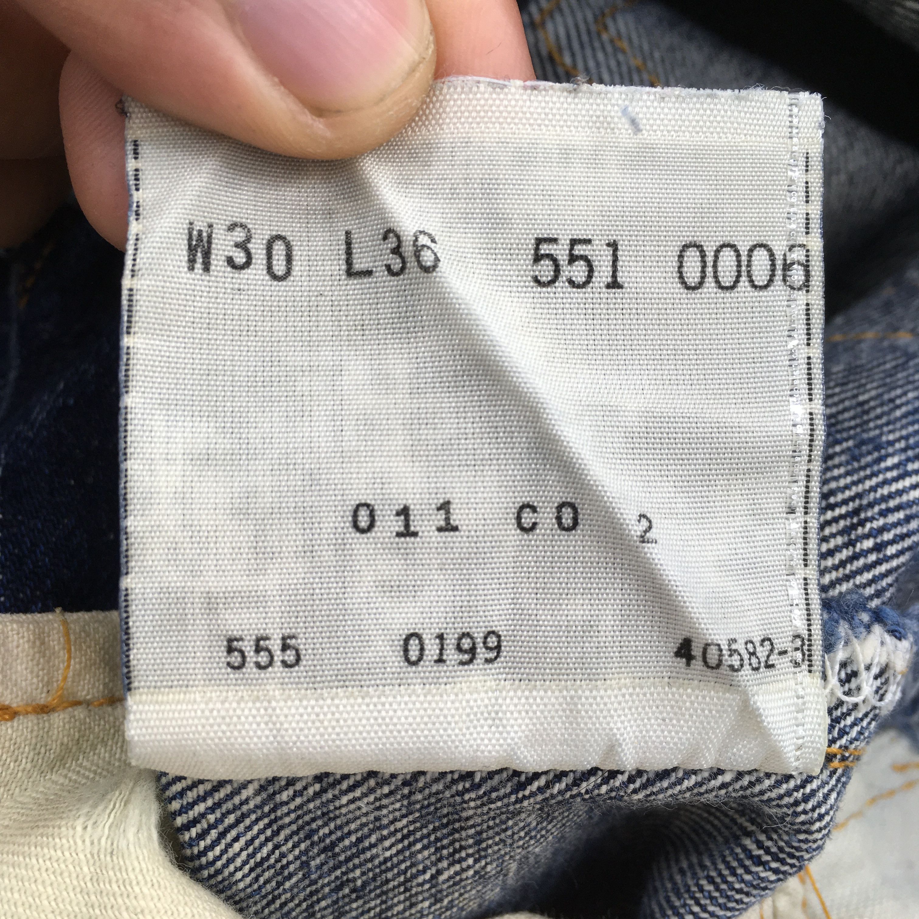 Size 29x31.5 Vintage Levi's 551ZXX Faded Blue Jeans