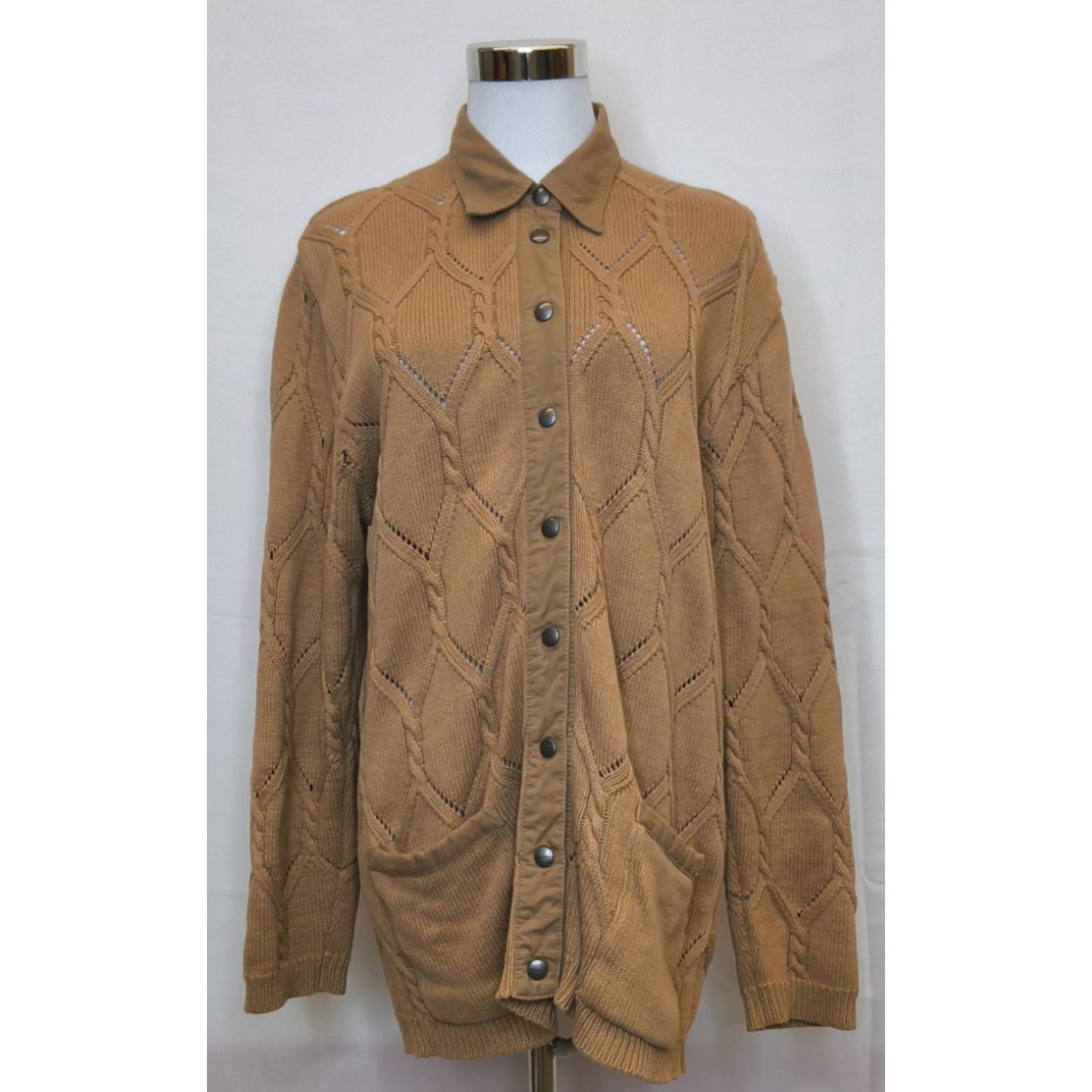 Other Blue Willi's Denmark Cardigan Women's M Beige 100% Cotton Size M / US 6-8 / IT 42-44 - 2 Thumbnail