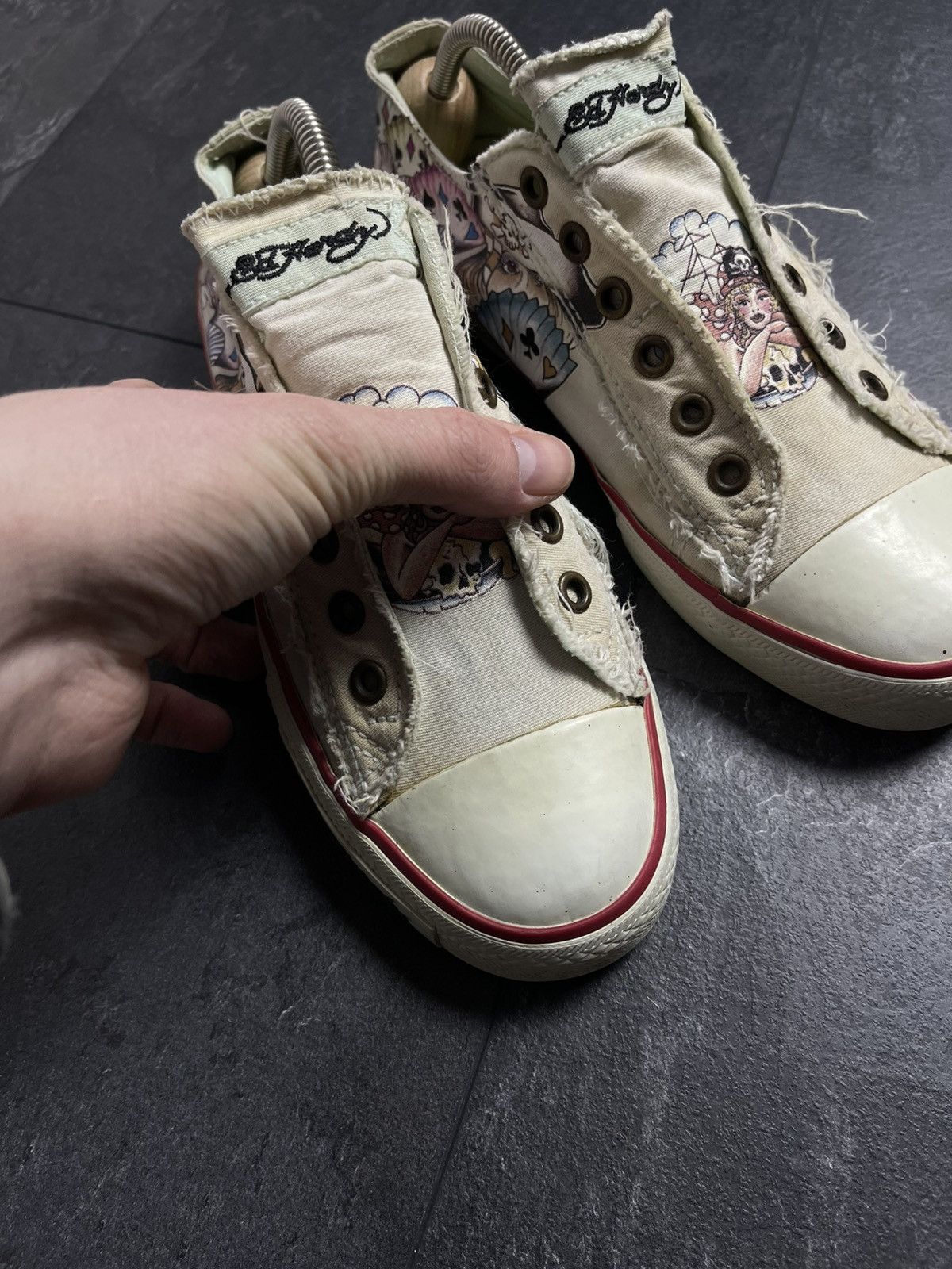 Christian Audigier × Ed Hardy × Vintage Vintage Ed Hardy Tattoo Print Sneakers Size US 7 / IT 37 - 6 Thumbnail