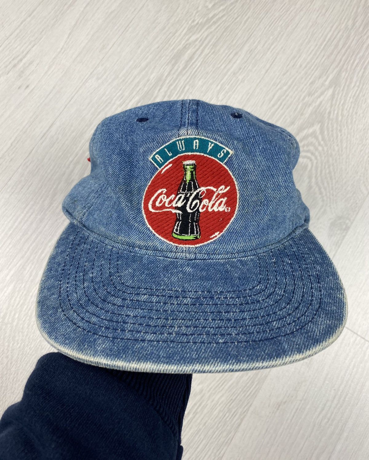 Coca Cola Vintage 90s Coca Cola Always Denim Cap Hat Marlboro Y2K Size ONE SIZE - 1 Thumbnail
