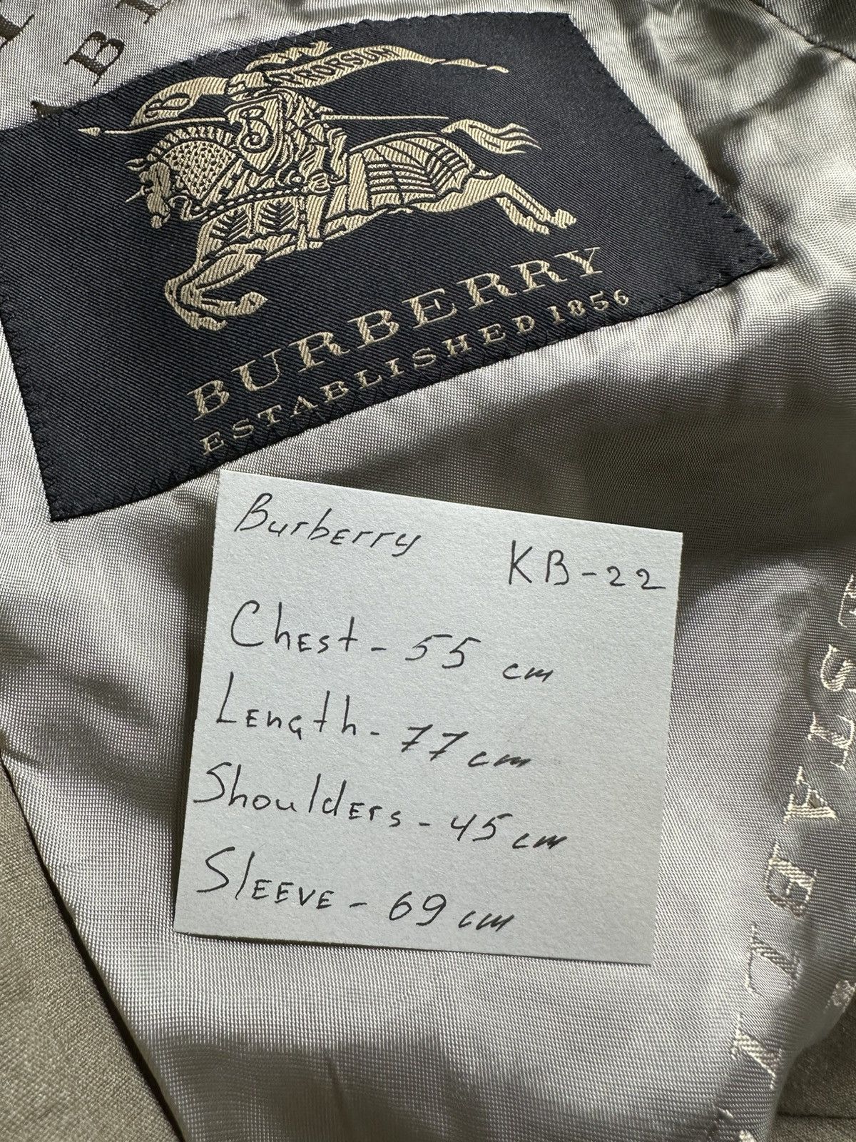 Burberry Burberry Linen Size IT 54 Archive Suit Blazer Jacket Size 54R - 11 Thumbnail