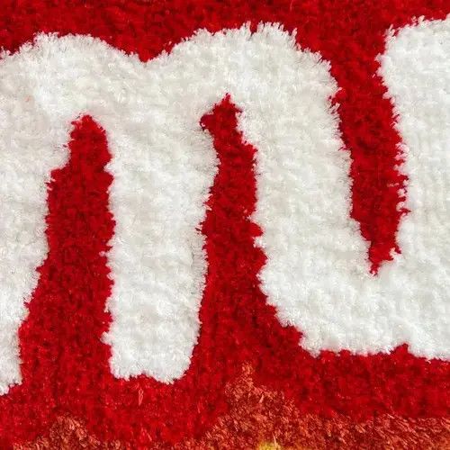 Handmade Handmade Rainbow "DAMN" Letter Soft Rug Size ONE SIZE - 3 Thumbnail