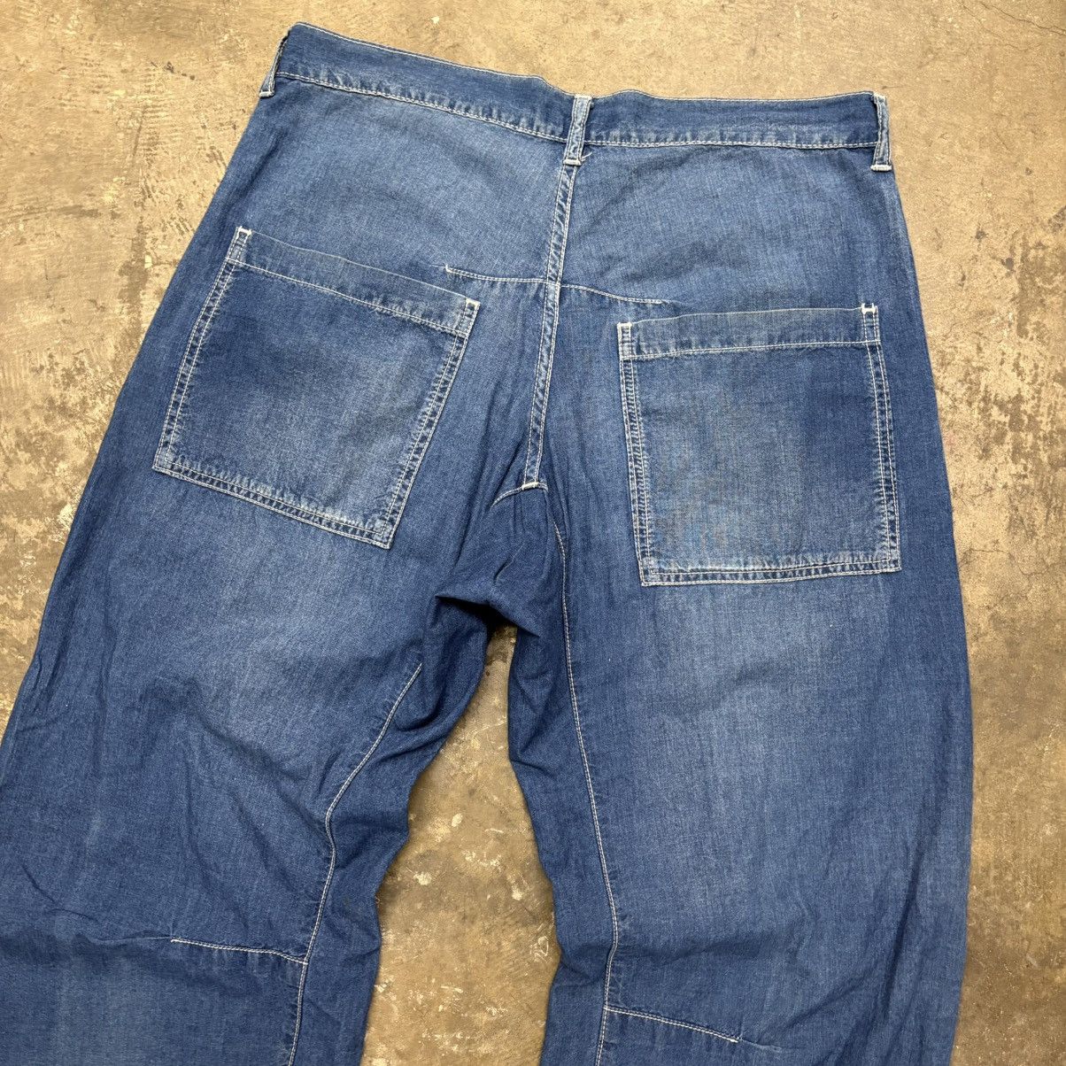 Y's × Yohji Yamamoto Vintage 90s Yohji Y’s For Men Wide Leg Denim Pants Size US 34 / EU 50 - 5 Thumbnail