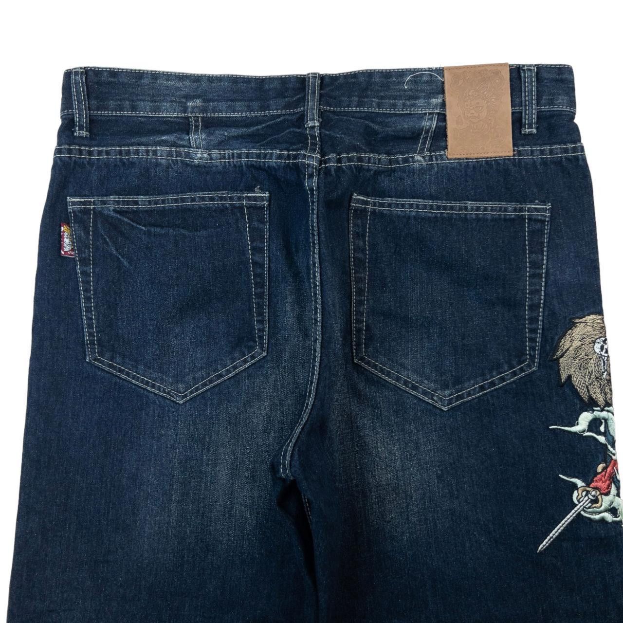 Other Vintage Jizo Japanese Embroidered Denim Jeans Size W36 Size US 36 / EU 52 - 4 Thumbnail