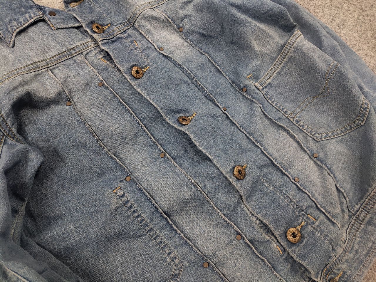 Diesel Vintage 90's Diesel Elshar Ne Juzicon denim stretch Jacket Size US S / EU 44-46 / 1 - 8 Thumbnail
