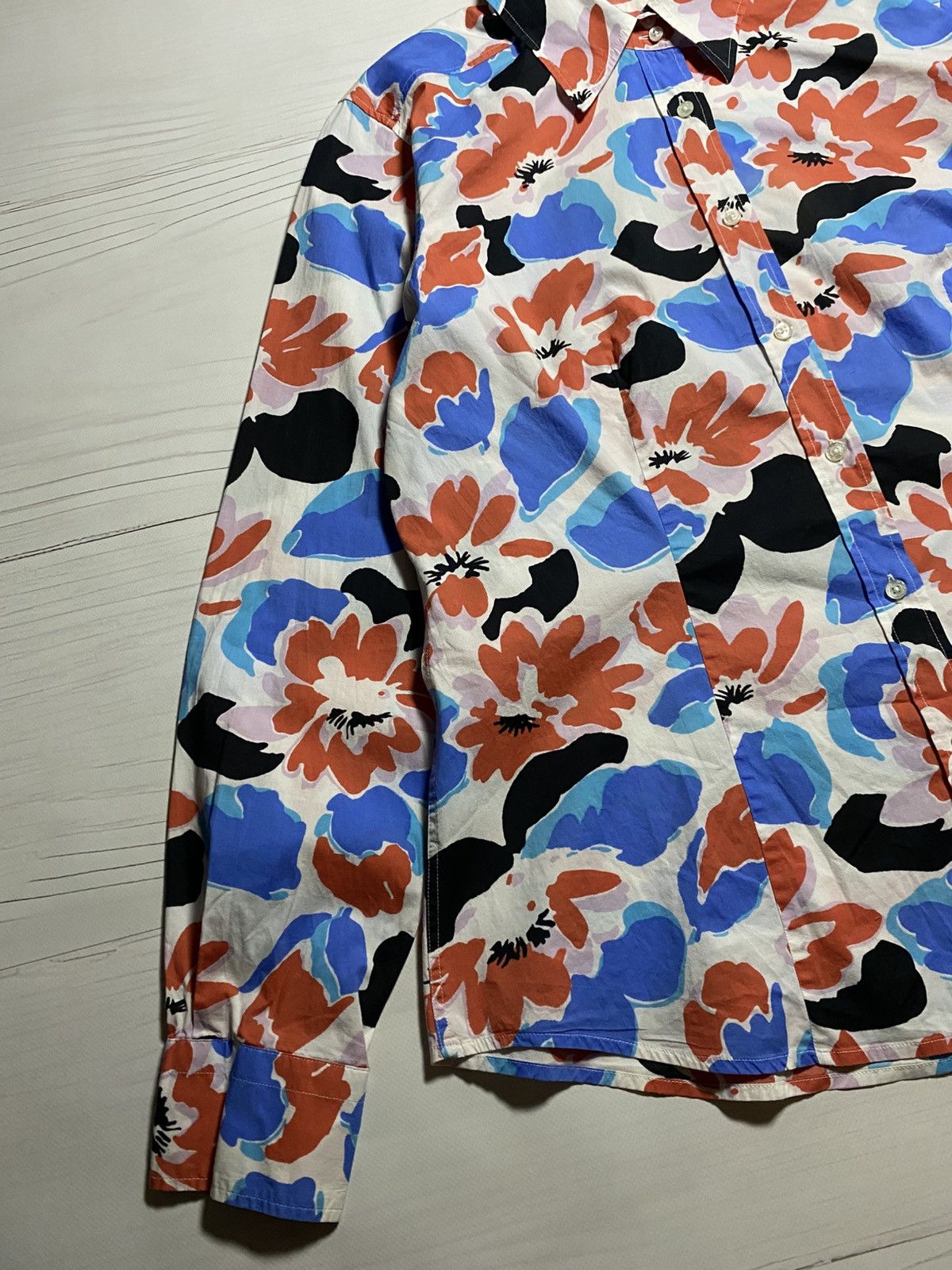 Etro Etro Multicolor Floral Cotton Blend button up Shirt Size XL / US 12-14 / IT 48-50 - 9 Thumbnail