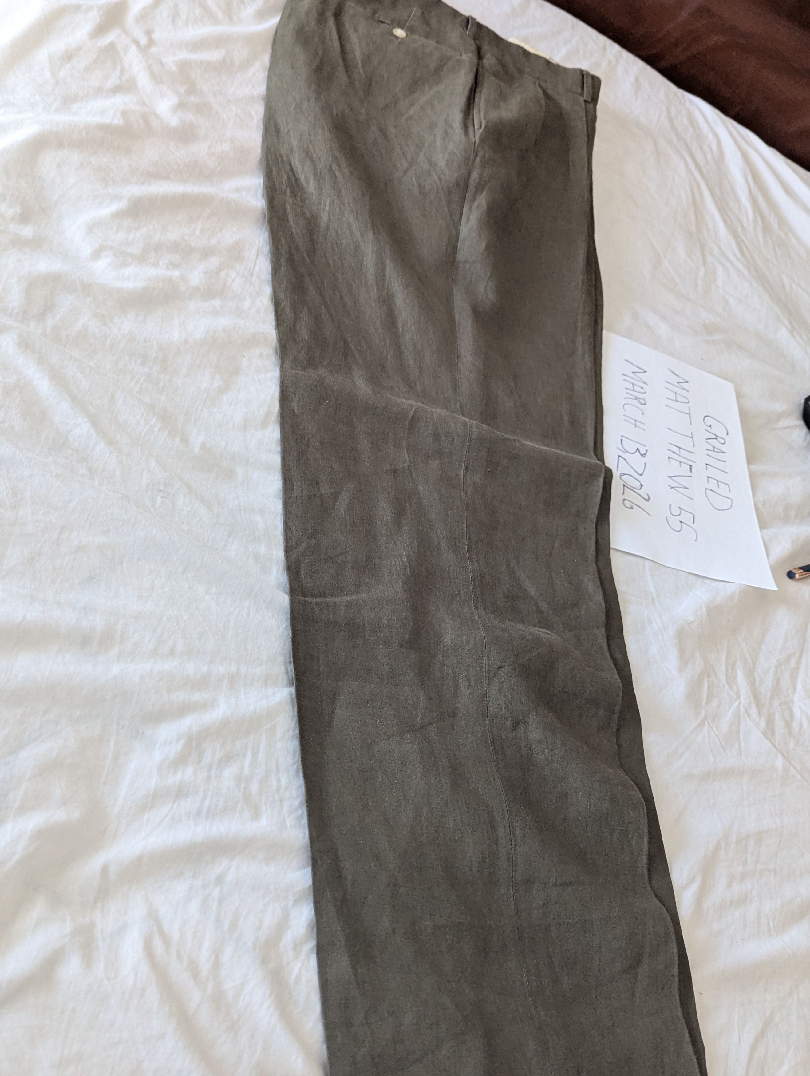 Polo Ralph Lauren Linen Pant Dark Green Size 40L - 2 Thumbnail