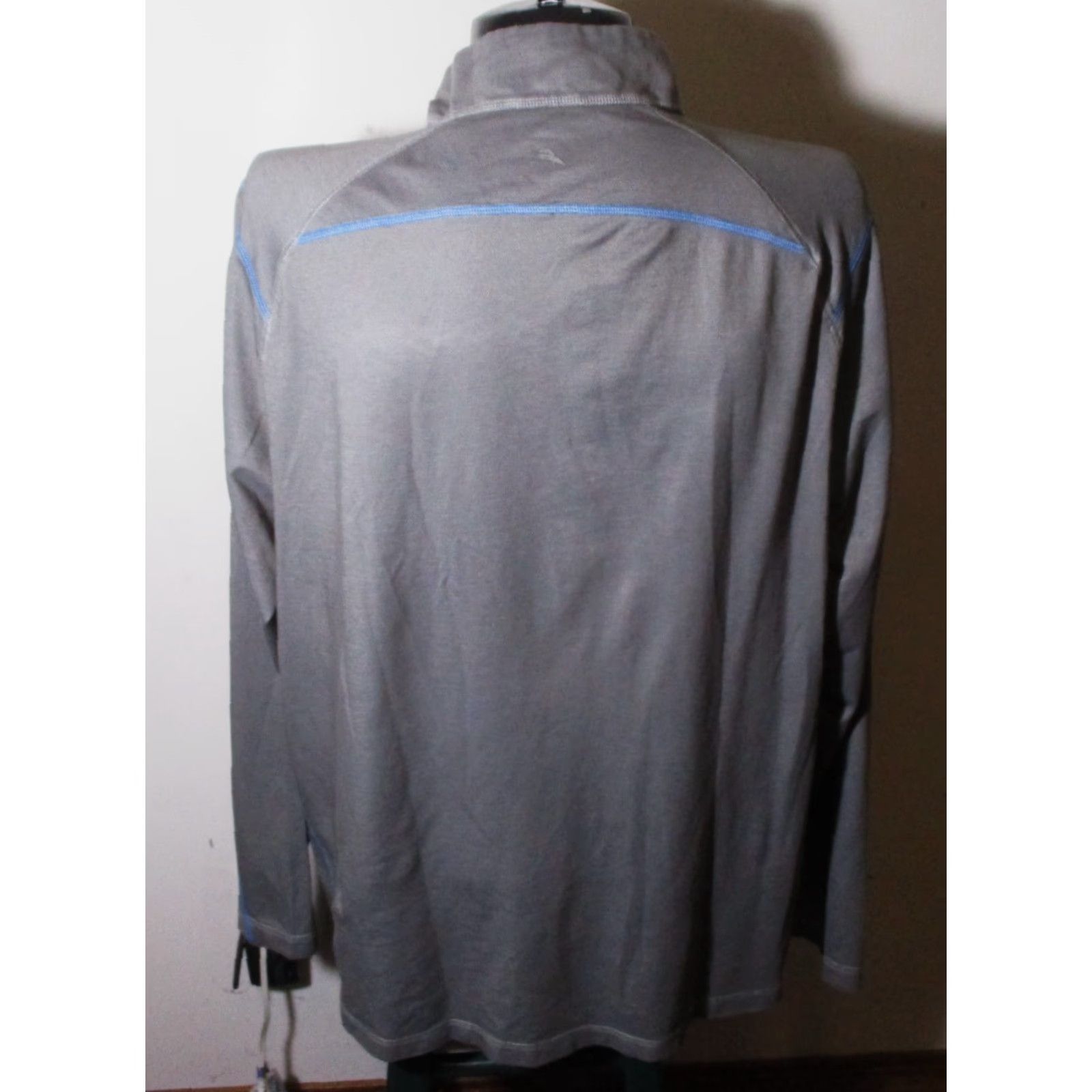 Tommy Bahama TOMMY BAHAMA Gray 1/2 Zip Long Sleeve Jersey Polo Shirt Men's 3XL Size US XXL / EU 58 / 5 - 5 Thumbnail