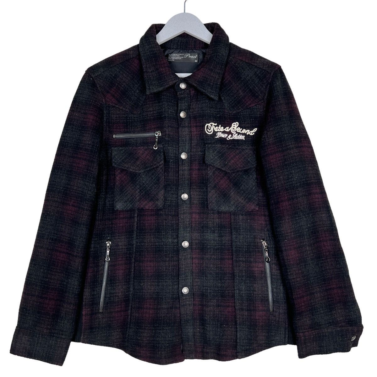 Japanese Brand 🔥 PRACT PLAID WOOL JACKET Size US M / EU 48-50 / 2 - 1 Thumbnail