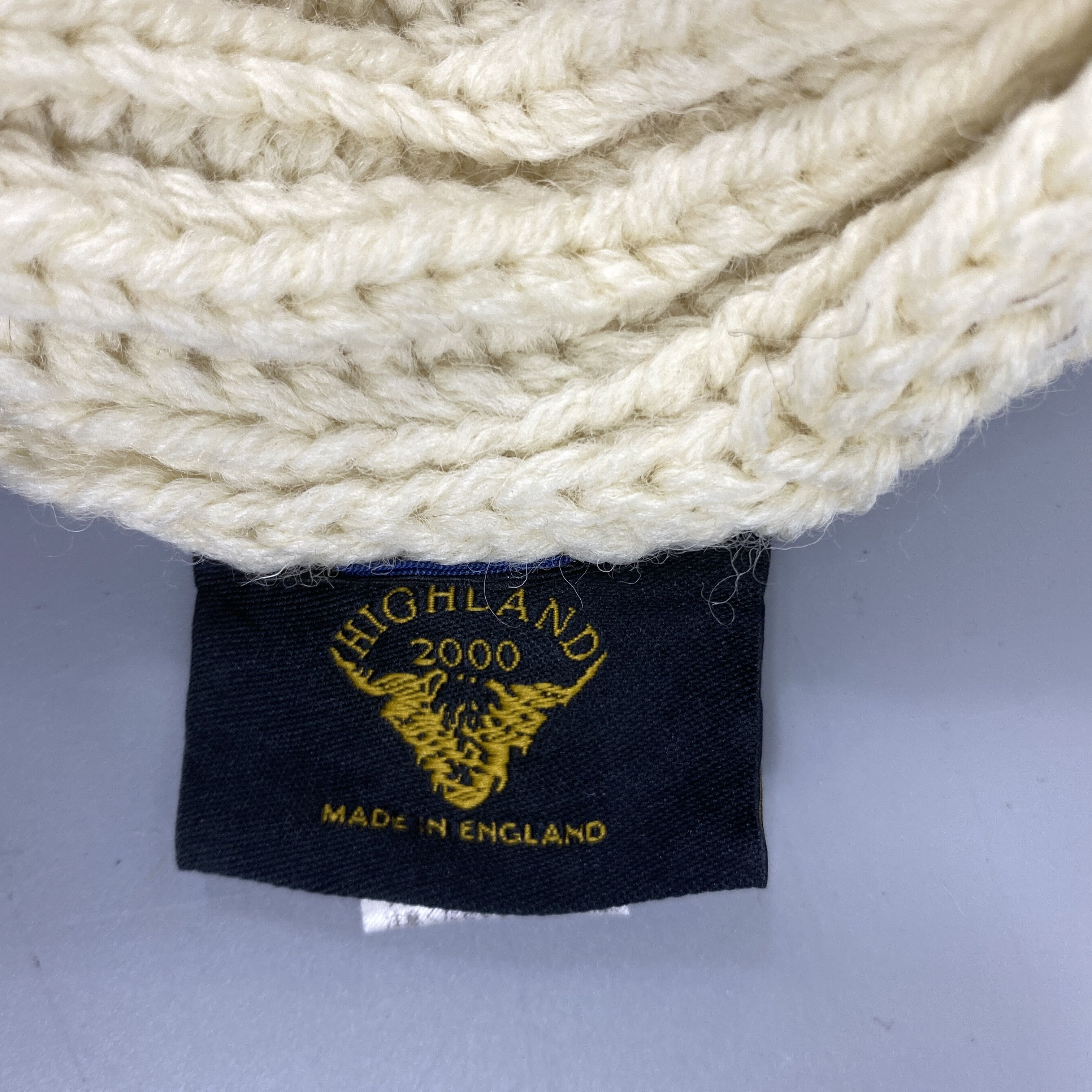 Highland Wool Natural Knit Pom Pom Beanie -BN700 Size ONE SIZE - 9 Thumbnail