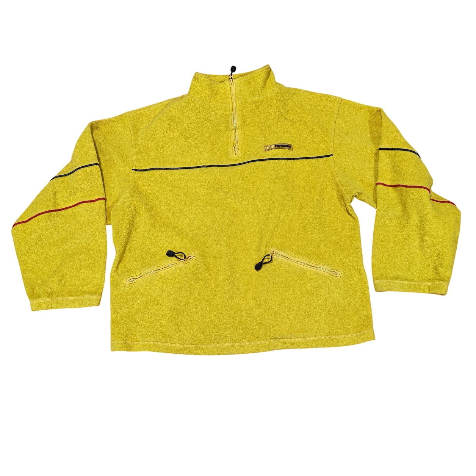Vintage Vintage Y2K 90s Rue21 Yellow Pullover Fleece 1/4 Zip Xlarge Size US XL / EU 56 / 4 - 1 Thumbnail