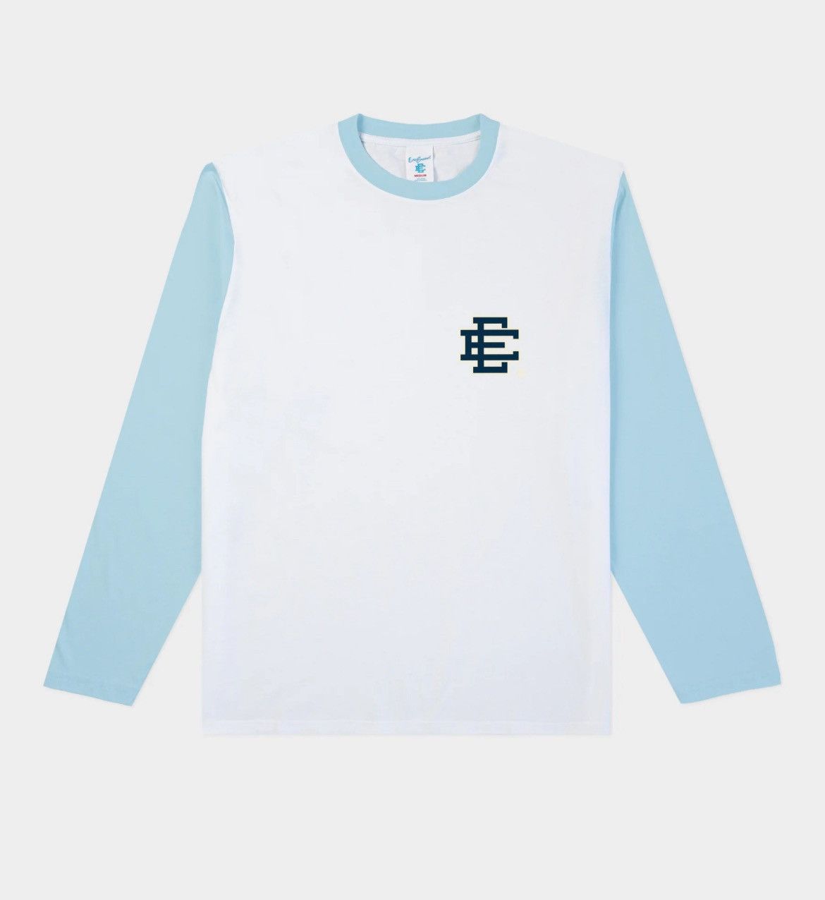 Eric Emanuel Eric Emanuel EE white w blue long sleeve shirt XL Size US XL / EU 56 / 4 - 1 Thumbnail