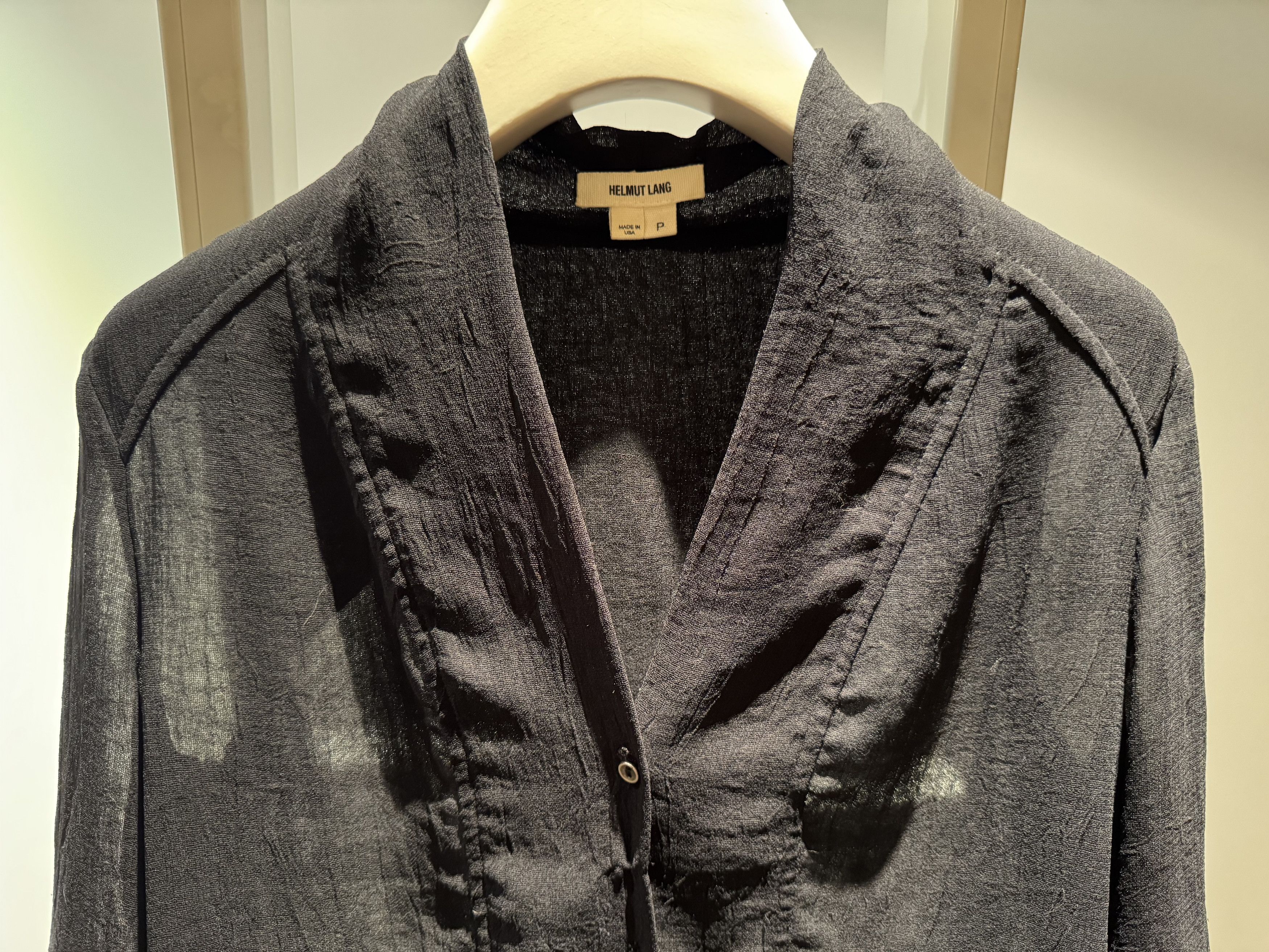 Helmut Lang Helmut Lang Draped Black Shirt (Size P) Size XS / US 0-2 / IT 36-38 - 2 Thumbnail