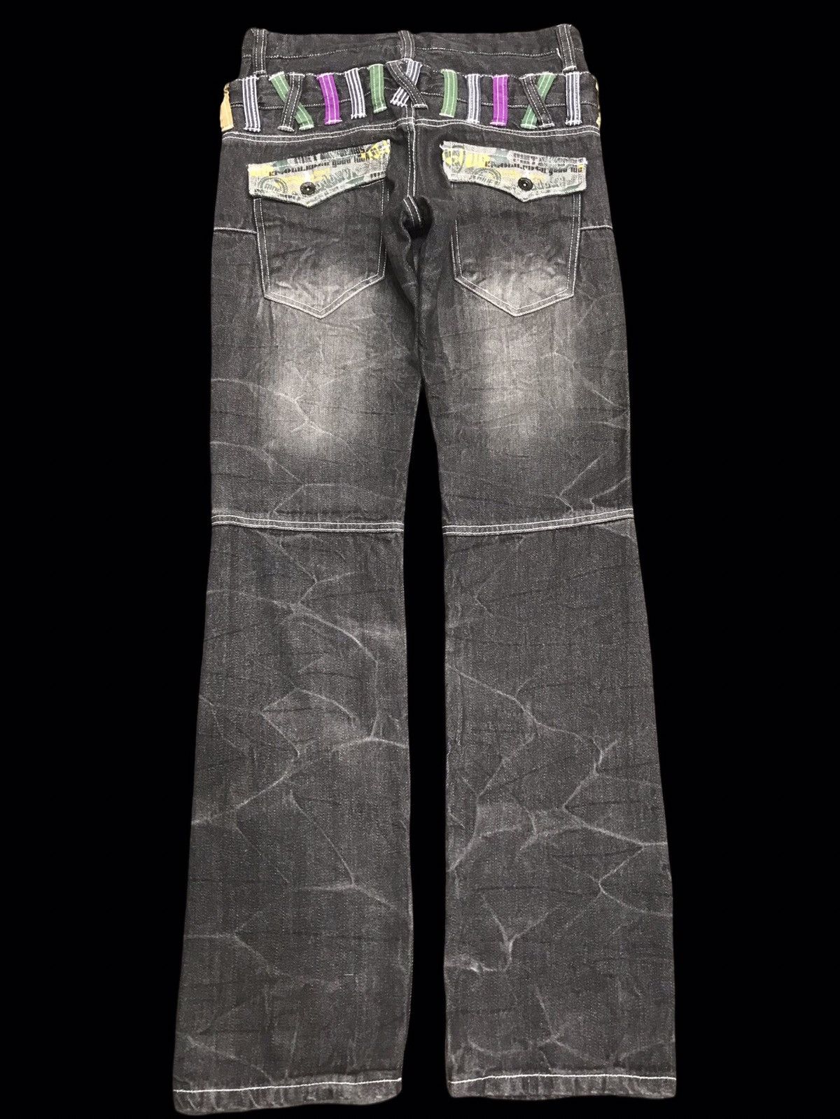 Japanese Brand 💥DOUBLE WAIST💥DOUBLEFOCUS SICK STYLE FADES DENIM F318 Size US 30 / EU 46 - 2 Thumbnail