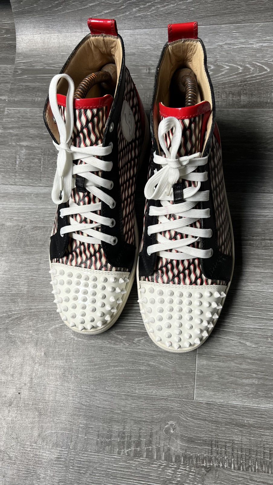 Christian Louboutin Christian Louboutin Louis Flat Calf Spikes "Version Black" Size US 11 / EU 44 - 2 Thumbnail