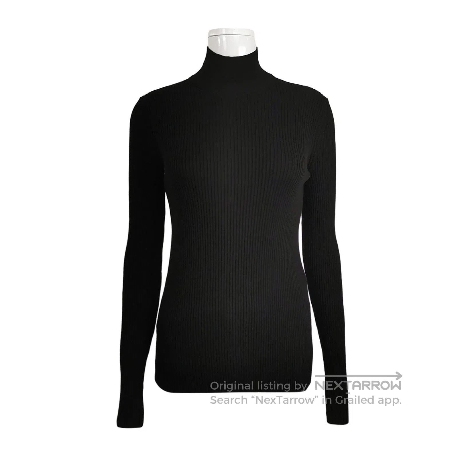 Prada Prada Black Cotton Turtleneck Sweater Size 36 . Size XS / US 0-2 / IT 36-38 - 1 Thumbnail