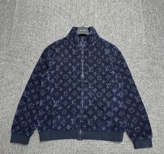 Louis Vuitton Cashgora LV Varsity Jacket, Blue, 42