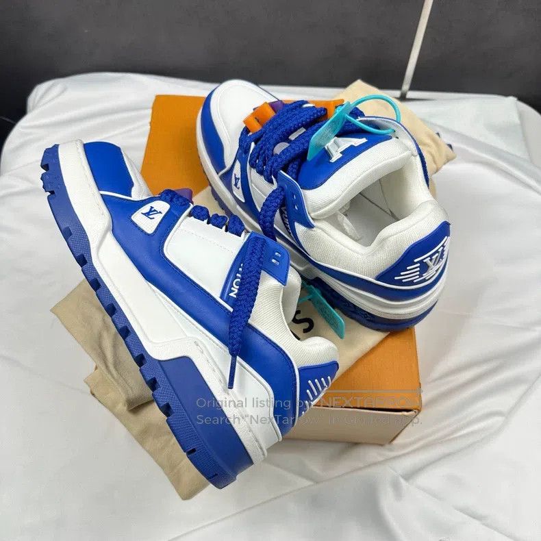 Louis Vuitton Louis Vuitton Trainer Maxi Small Fat Ding Low Top Fashion Size US 8.5 / EU 41-42 - 4 Thumbnail
