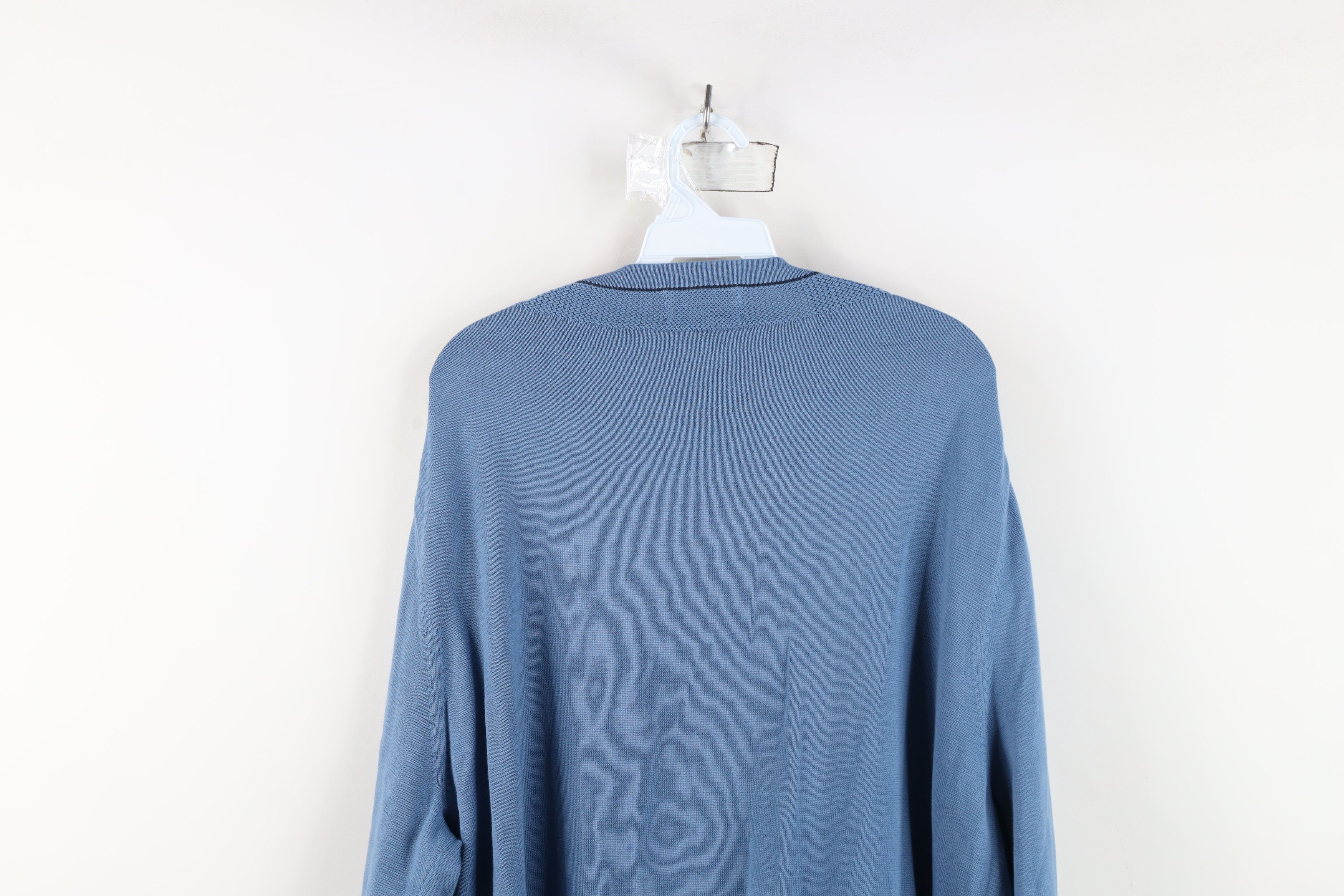 Lands' End Deadstock Vintage Lands End Supima Cotton Knit Sweater Blue Size US XXL / EU 58 / 5 - 10 Thumbnail