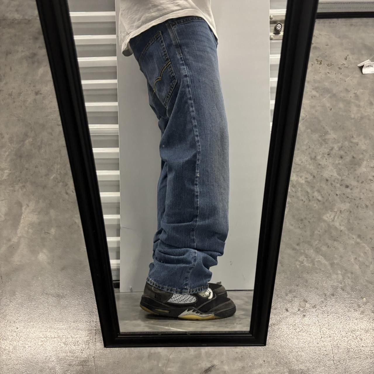Japanese Brand × Vintage Crazy Vintage Y2K/2000s Grunge Faded Dark Wash Denim Jeans! Size US 34 / EU 50 - 2 Thumbnail