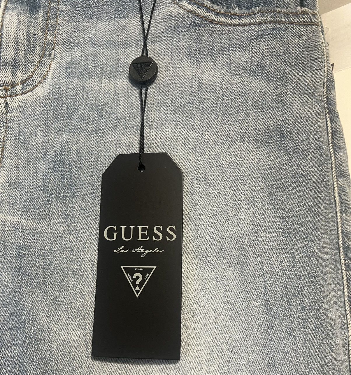 Designer × Guess × Jean Authentic Guess Los Angeles blue jeans size 29 with zippers Size 29" - 4 Thumbnail