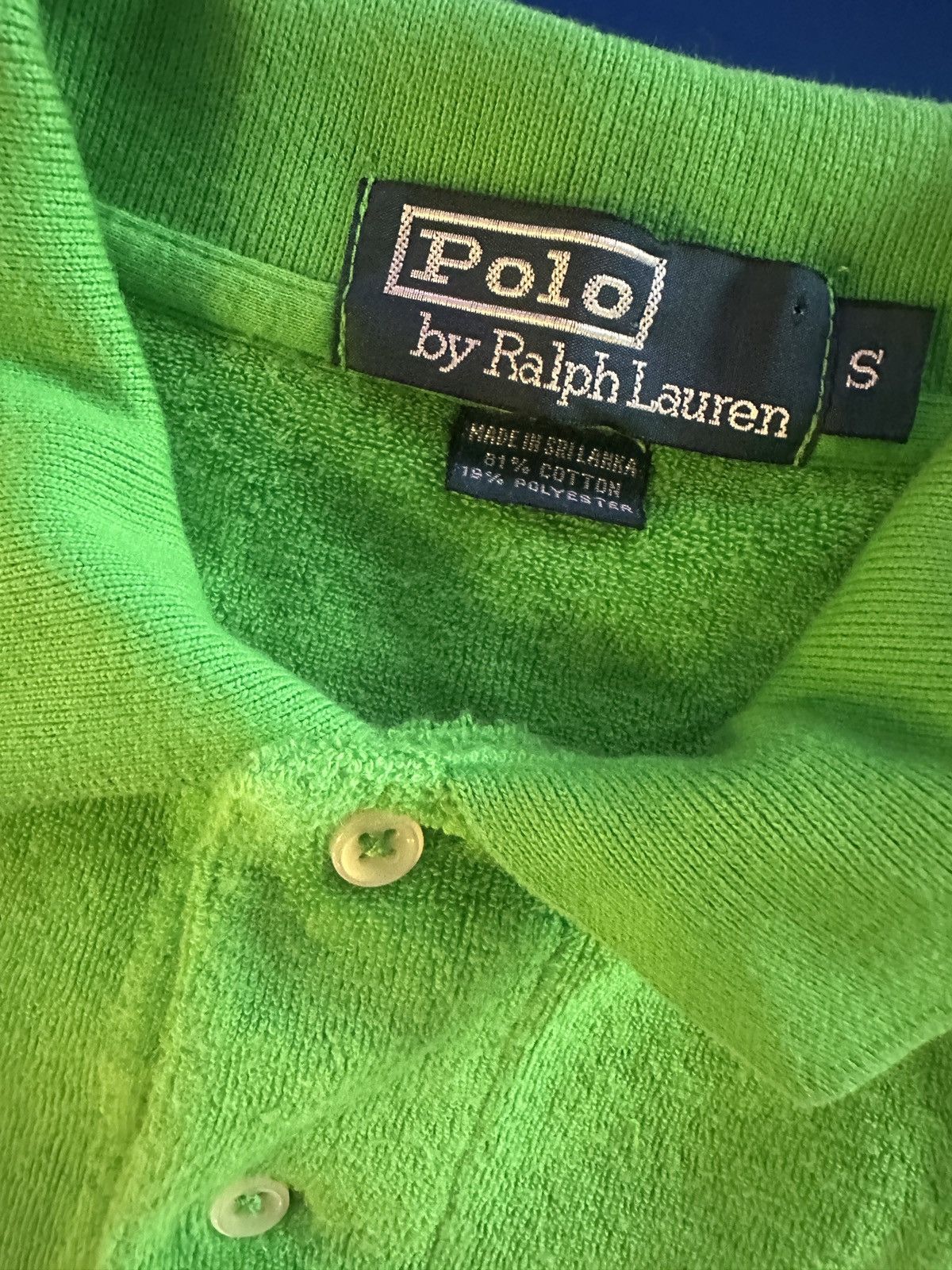 Polo Ralph Lauren Polo Ralph Lauren Green Fuzzy Polo Size US S / EU 44-46 / 1 - 6 Thumbnail