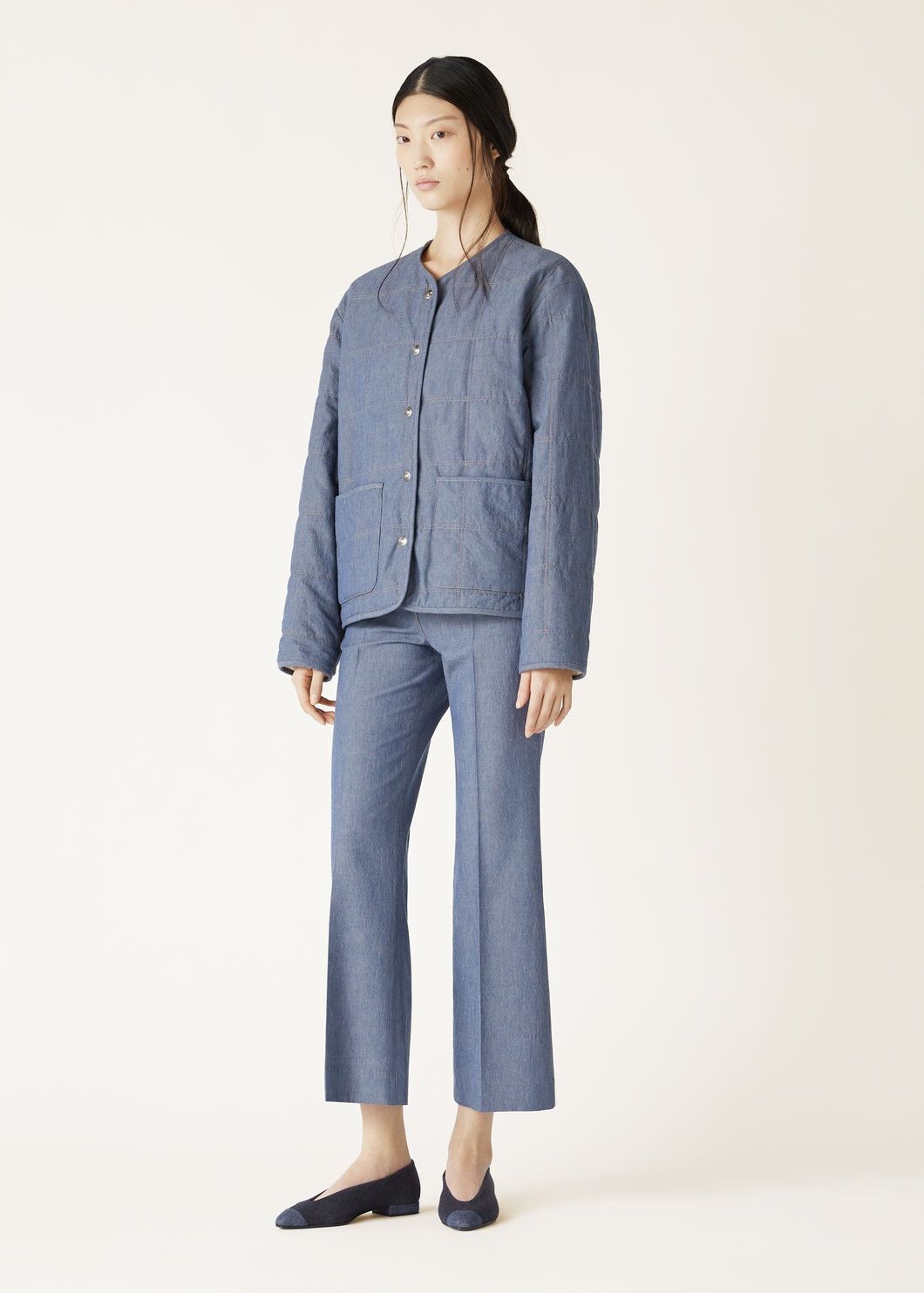 Loro Piana o1srvl11e0825 FAO4172 Nash Pant in Blue Size 27" / US 4 / IT 40 - 2 Thumbnail