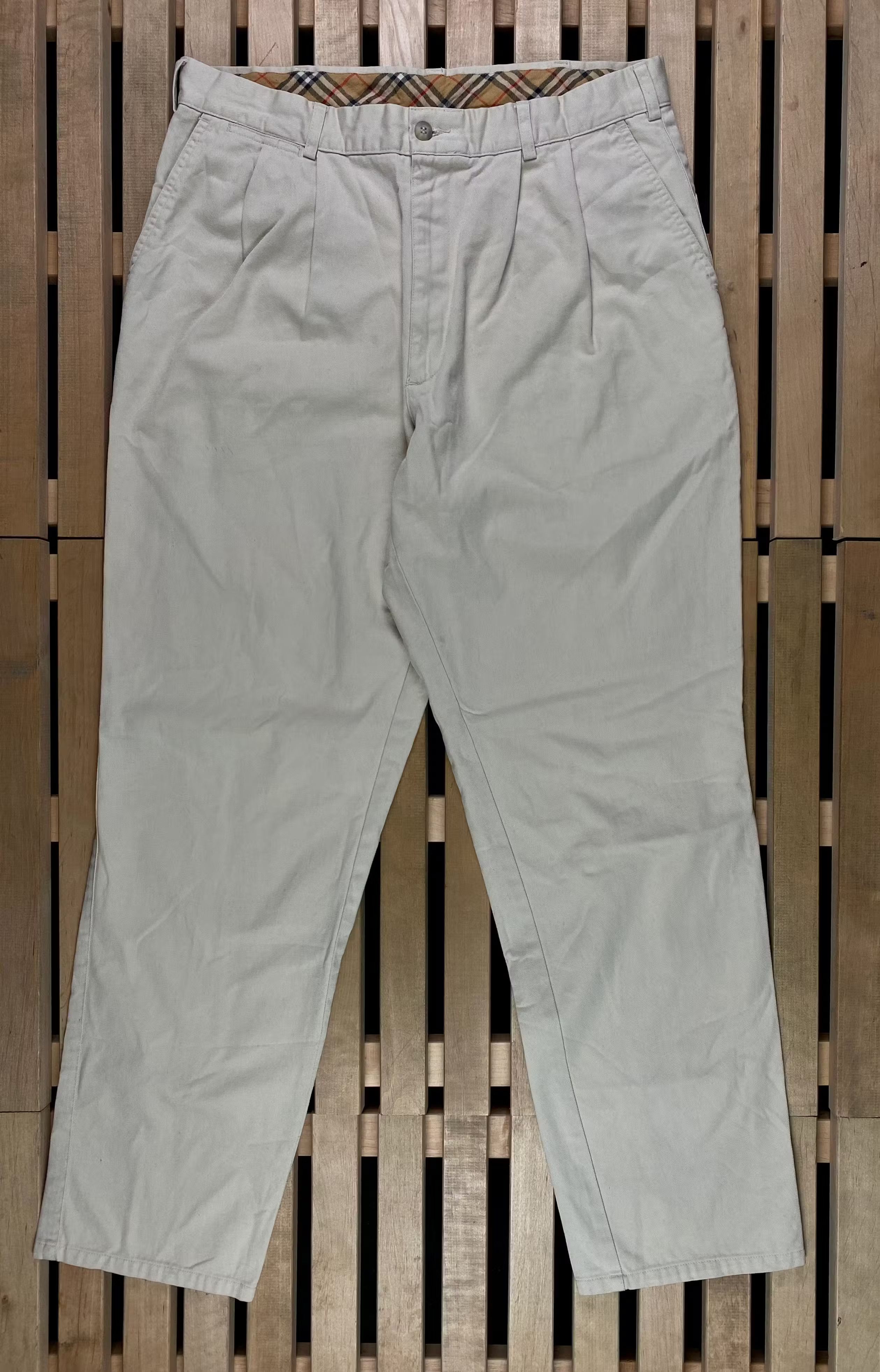 Burberry × Vintage Mens Pants Chinos Burberrys Vintage Size 34R Size US 34 / EU 50 - 1 Thumbnail