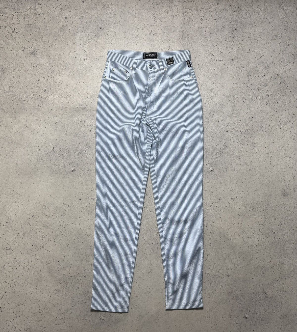 Versace Jeans Couture Versace Jeans Couture Striped Blue Luxury Pants Trousers Size US 31 - 2 Thumbnail