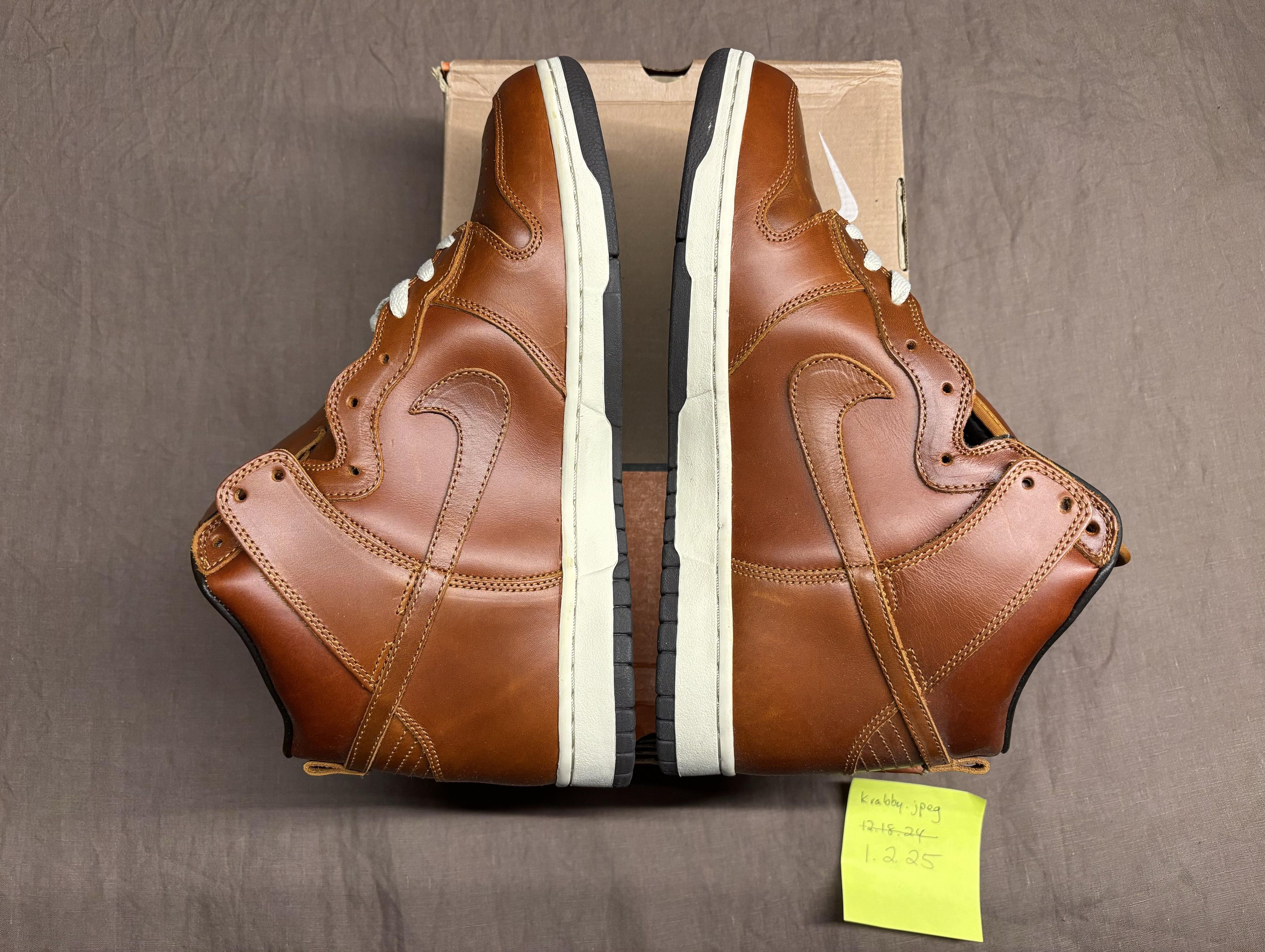 Nike Deadstock 2000's Nike Dunk High Premium Curry Size US 12 / EU 45 - 5 Thumbnail