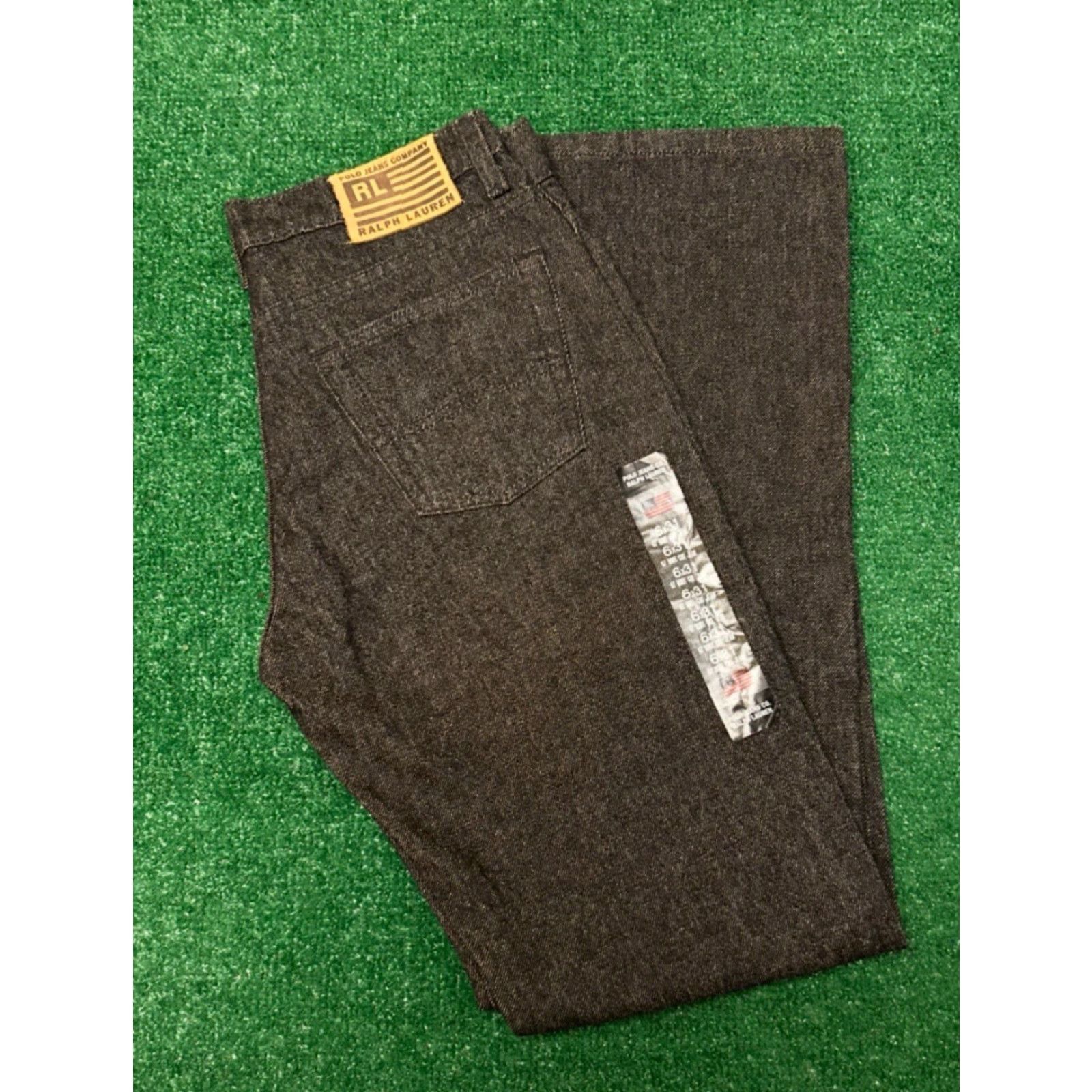 Polo Ralph Lauren VINTAGE Polo Ralph Lauren Polo Jeans Womens Size 6 Boot Cut 67 Jeans Over Dye 90s Black 31 Inseam Mens? Girls? Wait. Size 28" / US 6 / IT 42 - 2 Thumbnail