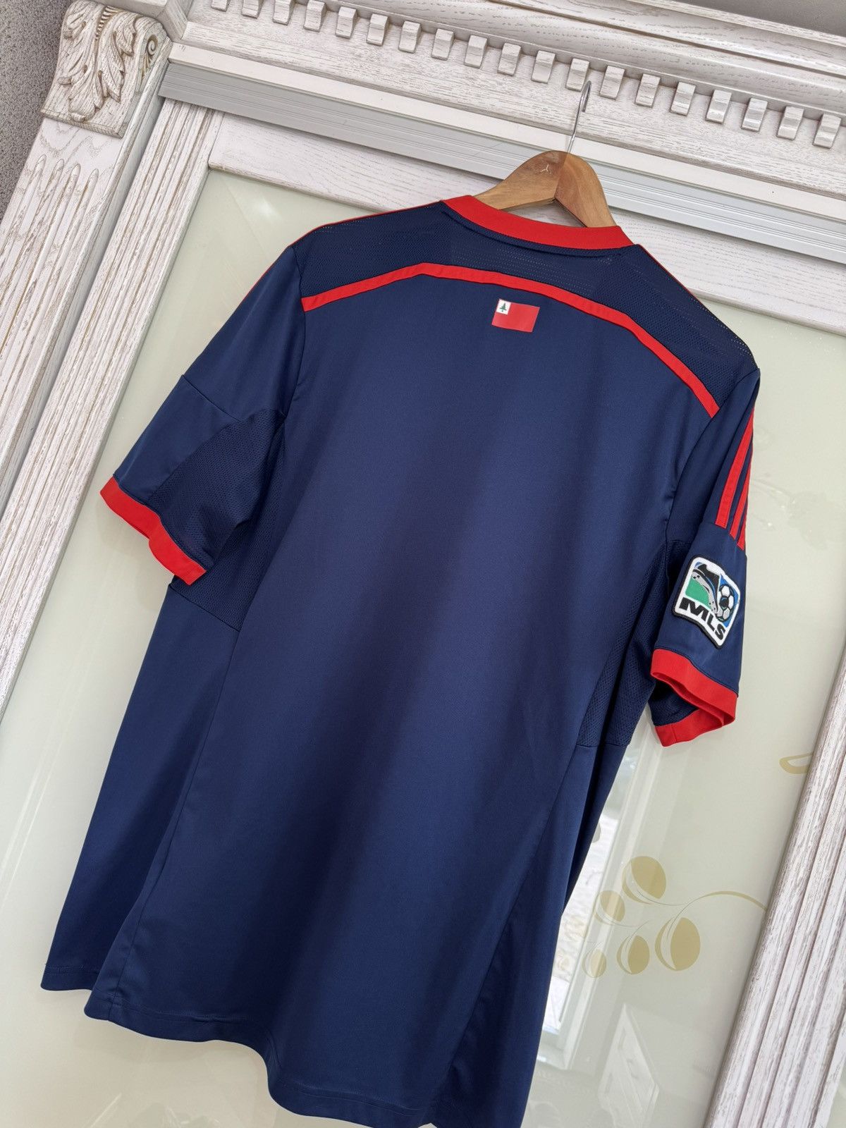 Adidas New England Revolution 2014-2015 Home Soccer Jersey Kit Size US XL / EU 56 / 4 - 6 Thumbnail