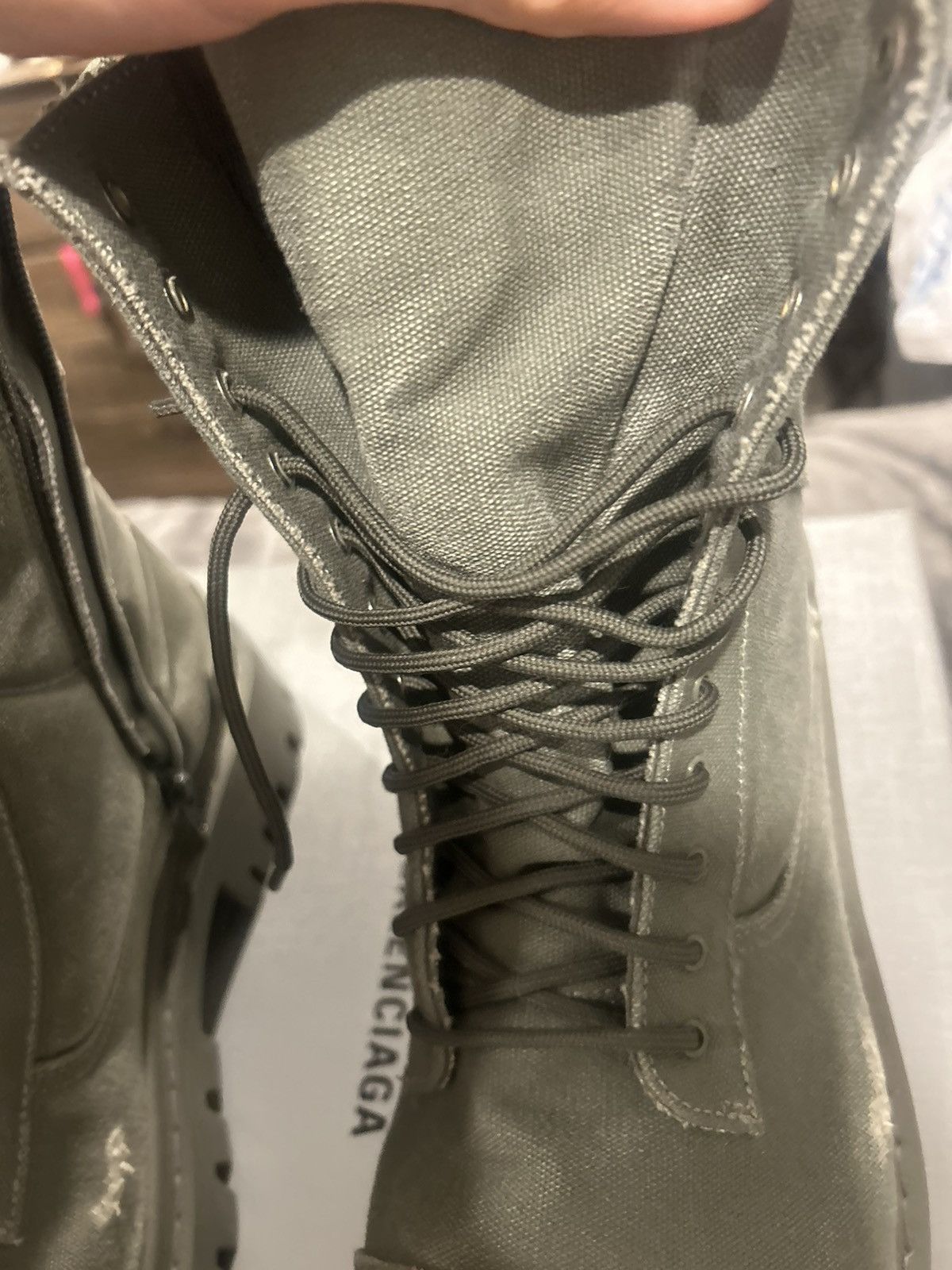 Balenciaga Balenciaga green strike boots canvas Size US 13 / EU 46 - 7 Thumbnail
