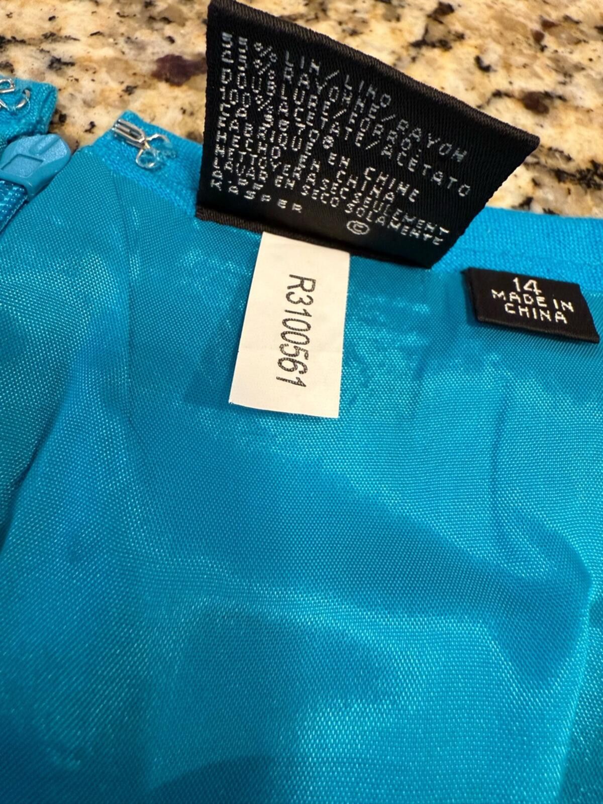 Other Kasper linen blend embroidered maxi skirt teal white SZ 14 Size 36" / US 14 / IT 50 - 7 Thumbnail
