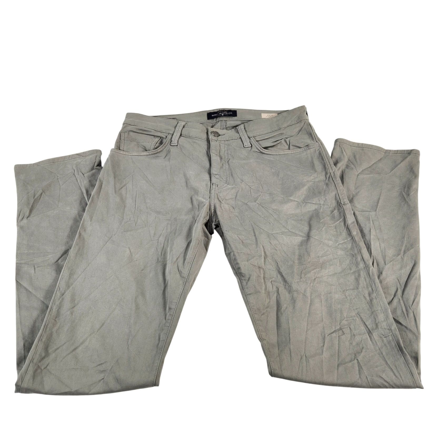 Mavi Mavi Zach Straight Leg Pants Mens 34x36 Olive Green Sage Grey Stretch Chino Size US 34 / EU 50 - 2 Thumbnail