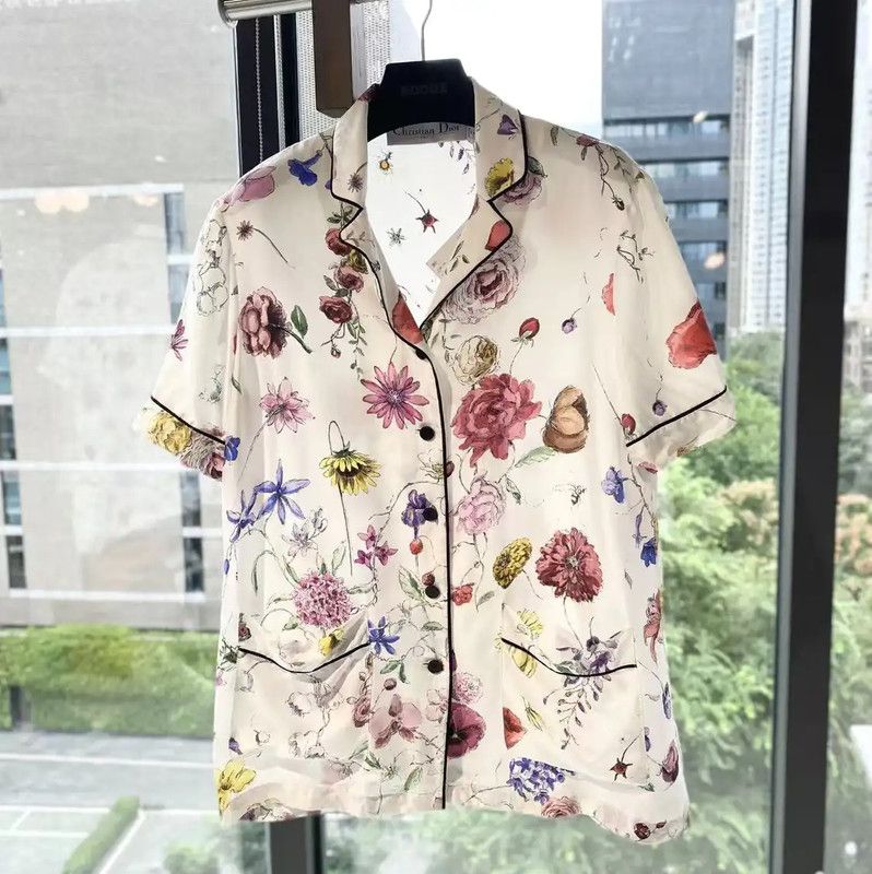 Dior Dior Multicolor Silk Women's Shirt 0089 Size ONE SIZE - 1 Thumbnail