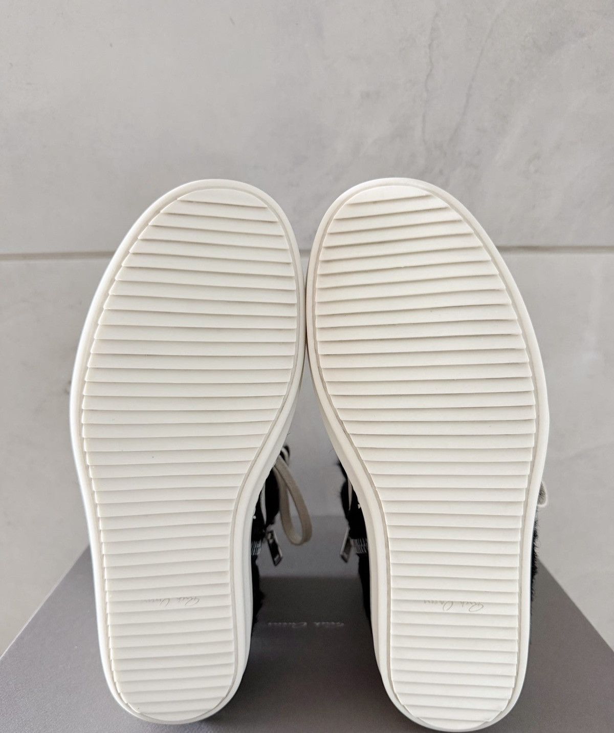 Rick Owens Rick Owens Ponyhair High-Top Geobasket Sneakers Size US 7 / EU 40 - 8 Thumbnail
