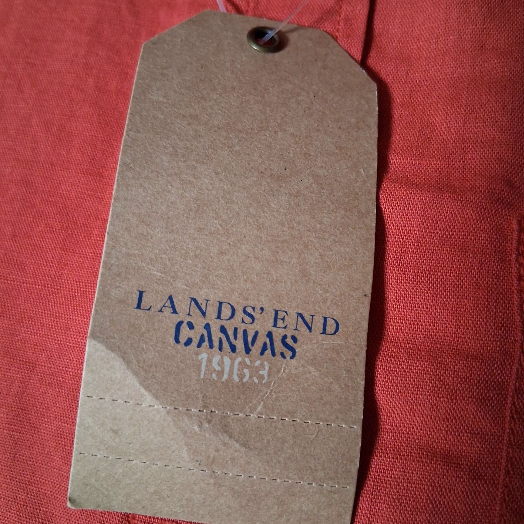 Lands' End VINTAGE Lands' End Canvas Shirt Men L Long Sleeve Red Linen Blend Button-Up Collar Spread Pockets Casual Business Womens? Size US L / EU 52-54 / 3 - 7 Thumbnail