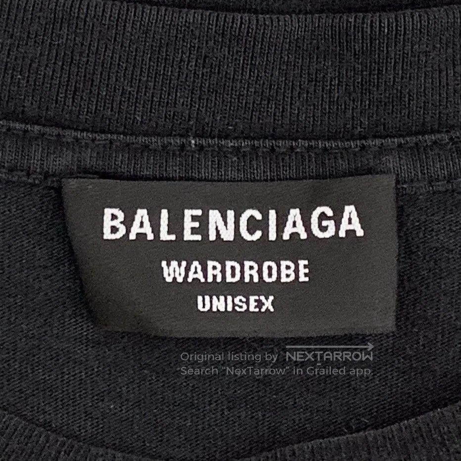Balenciaga Balenciaga Black logo lettering embroidery round neck shor Size US S / EU 44-46 / 1 - 5 Thumbnail